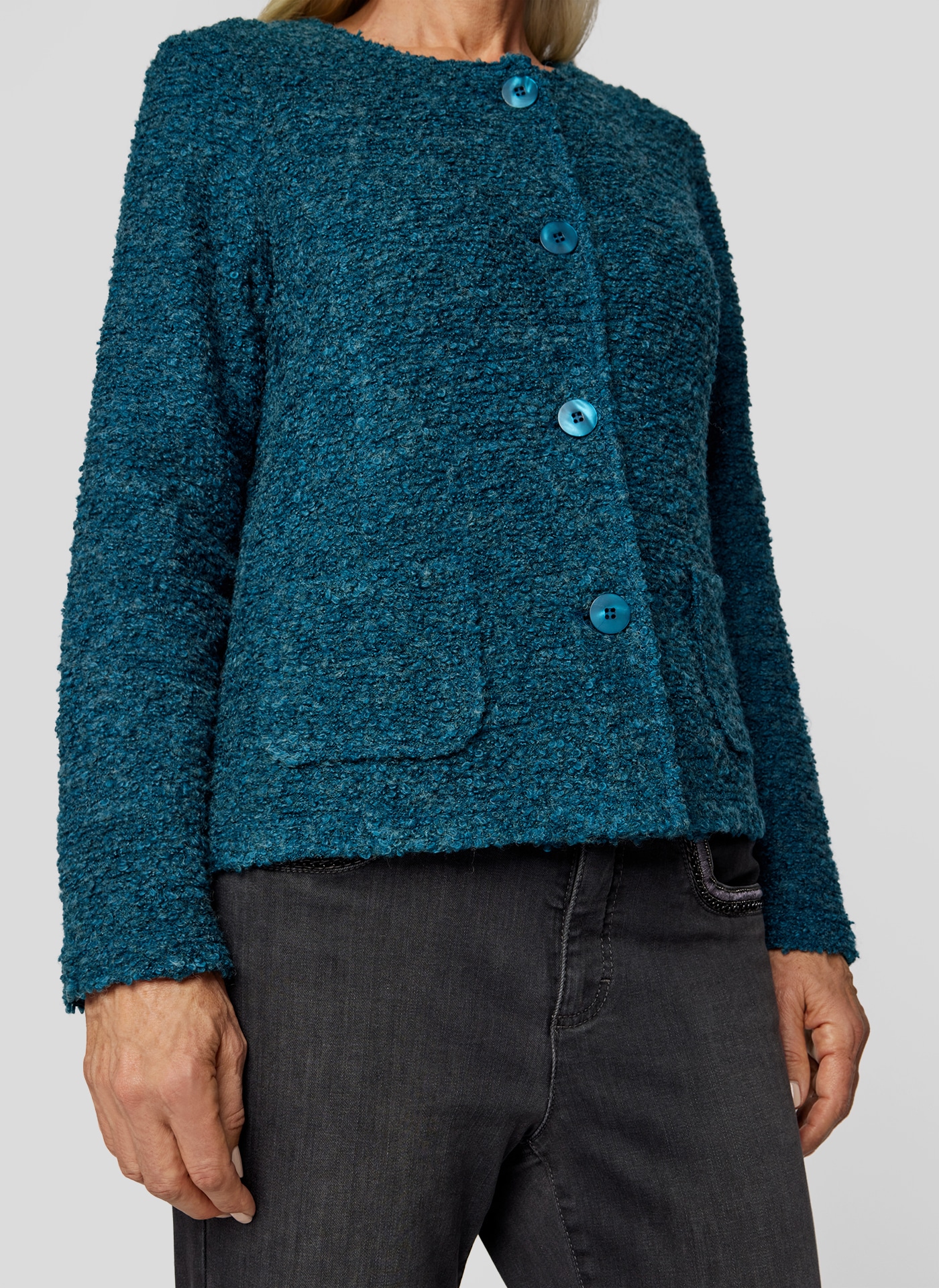 Rabe Strickjacke mit Taschen