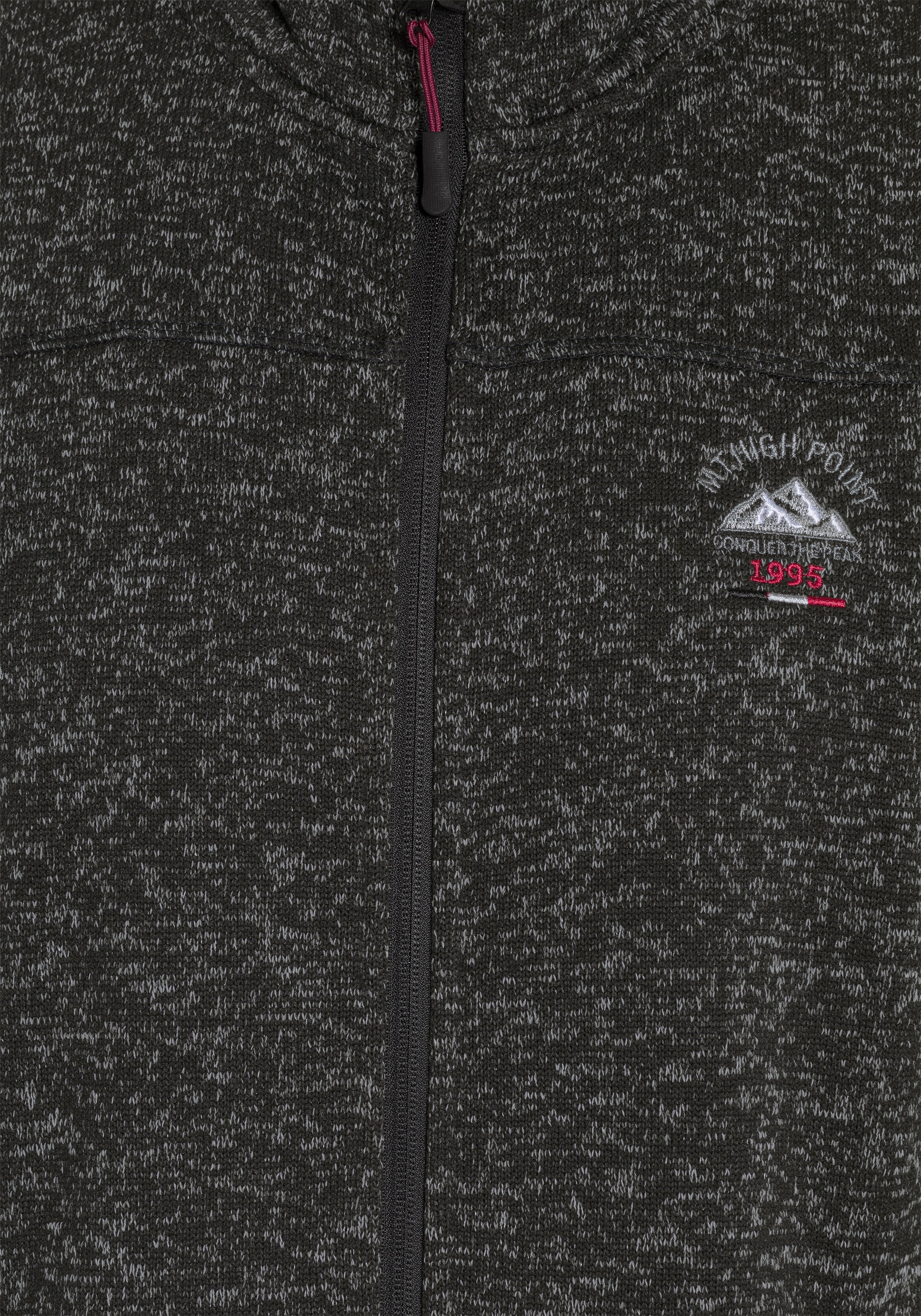 Man's World Strickfleecejacke, für die Übergangszeit, mit Reißverschlusstaschen, mit Stehkragen
