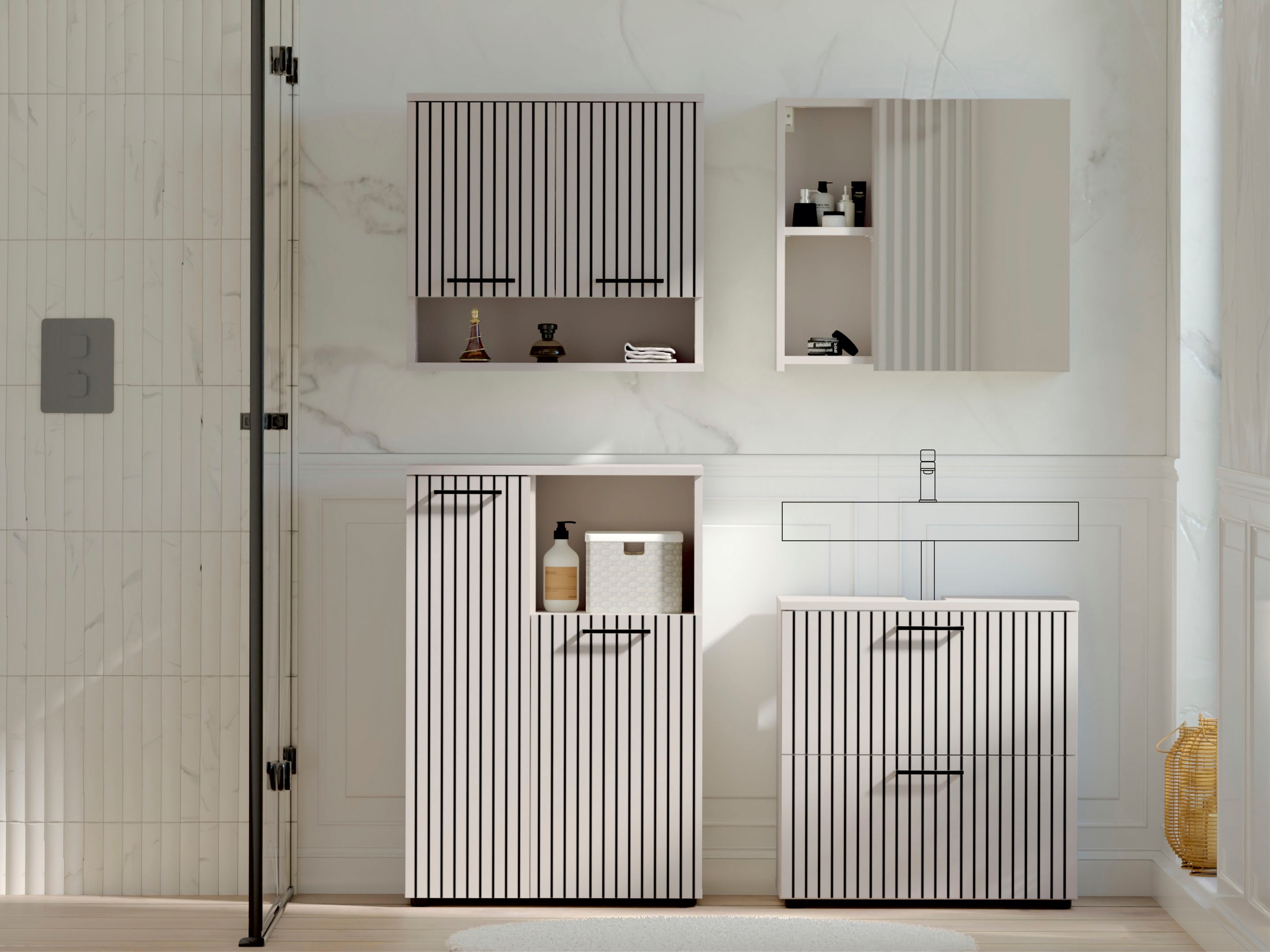 RESPEKTA Badezimmer-Set »Tilda« 4 Stk. tlg.