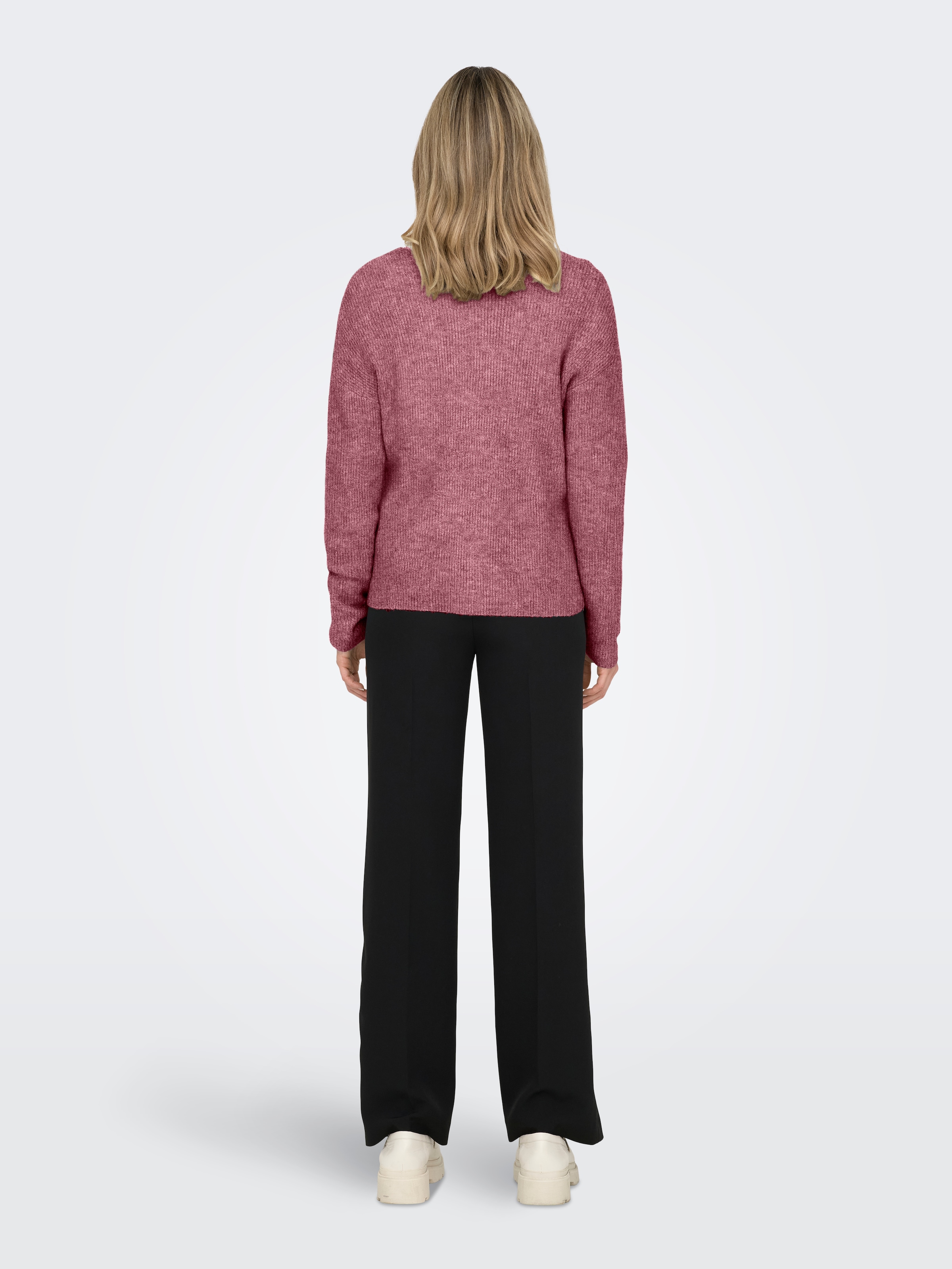 ONLY »ONLCAMILLA V-NECK L/S PULLOVER KNT NOOS« Materialmix, regular fit