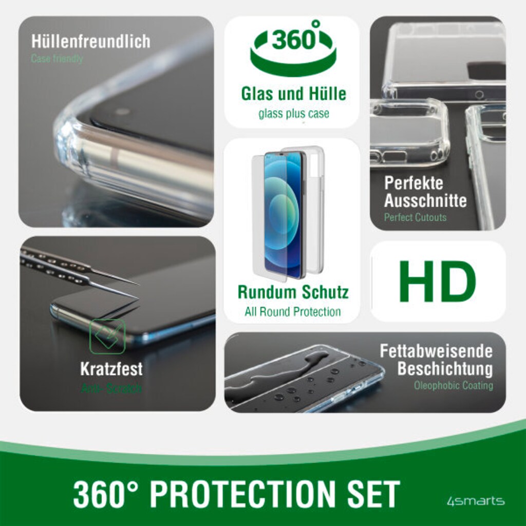 4smarts Smartphone-Hülle »4Smarts 360° Protection Set Mag Safe für iPhone 13 mini«