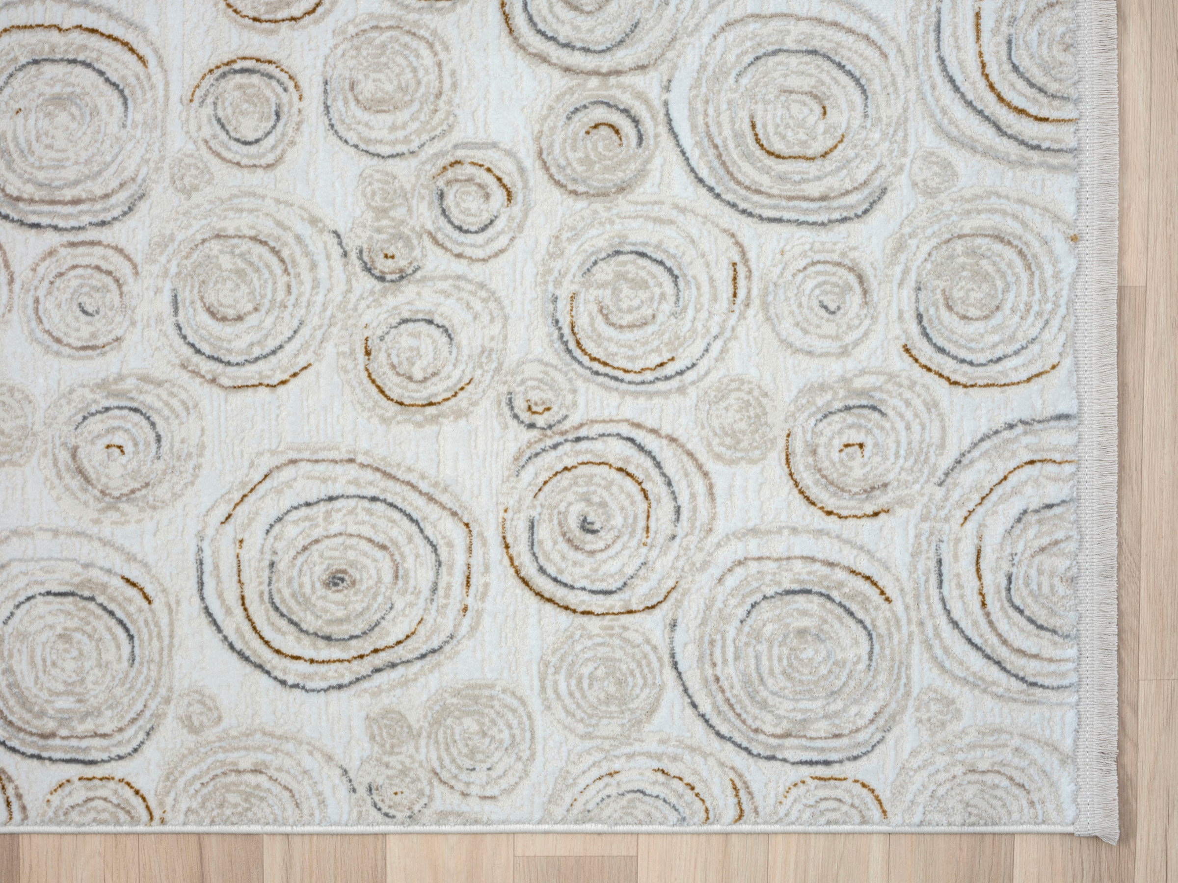 Myflair Möbel & Accessoires Teppich »My Style Lagerräumung«, rechteckig, 10 mm Höhe, Kurzflor, Scandi-Design, besonders weich durch Microfaser, mit Fransen