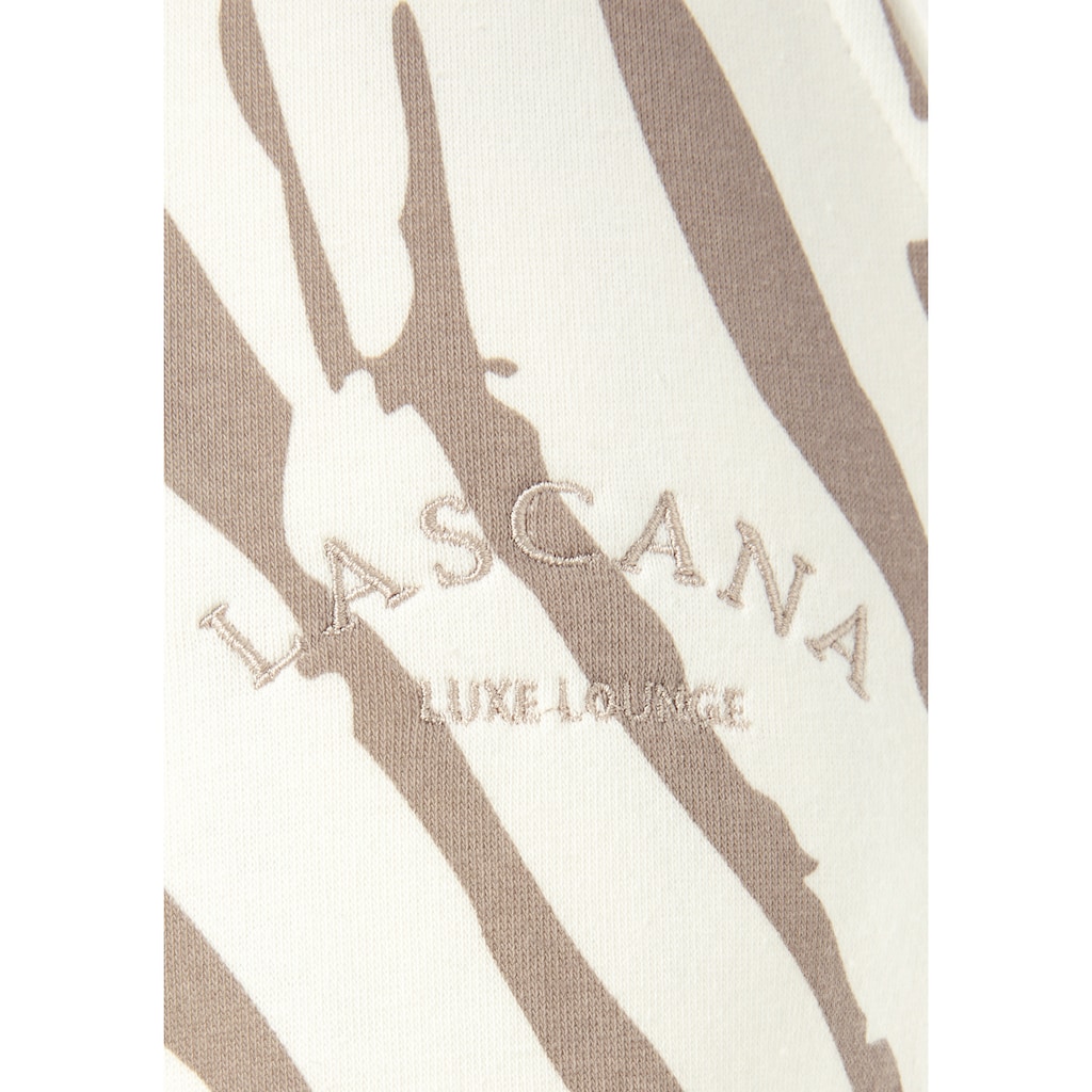 LASCANA Relaxshorts »-Kurze Hose mit Zebradruck,«