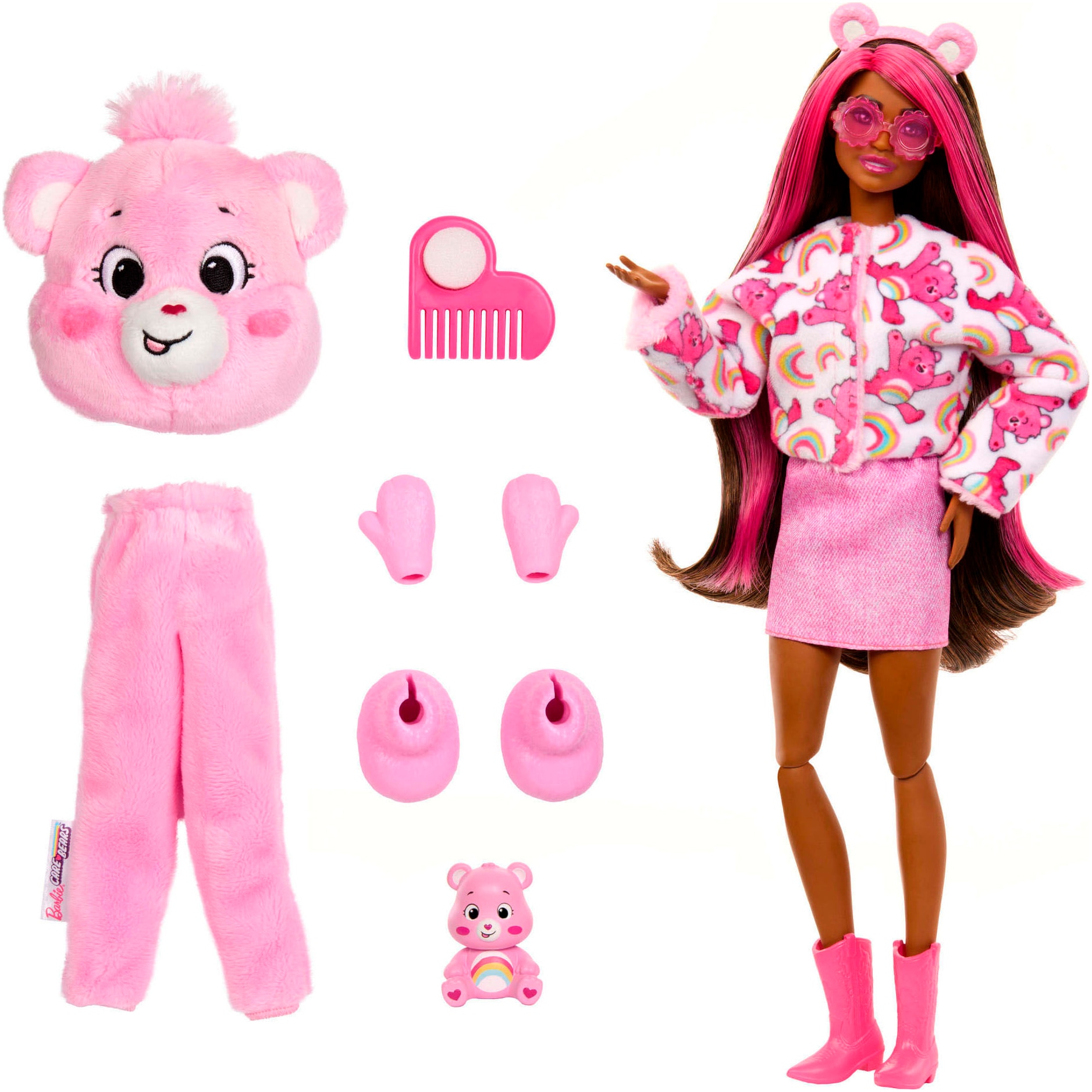 Barbie Anziehpuppe »Cutie Reveal, Glücksbärchis Hurrabärchi«, inklusive Accessoires