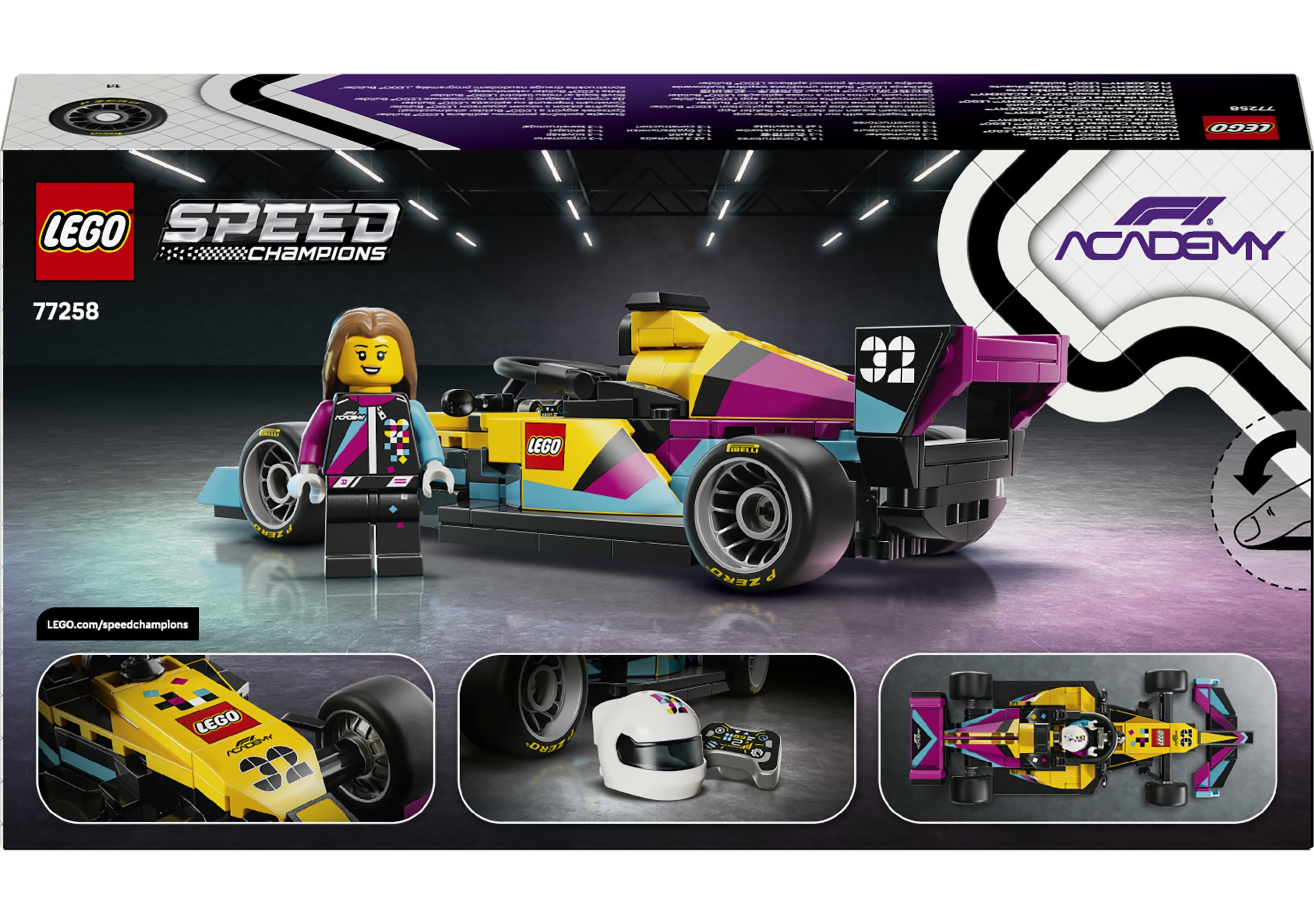 LEGO® Konstruktionsspielsteine »F1 ACADEMY LEGO Rennwagen (77258), LEGO Speed Champions«