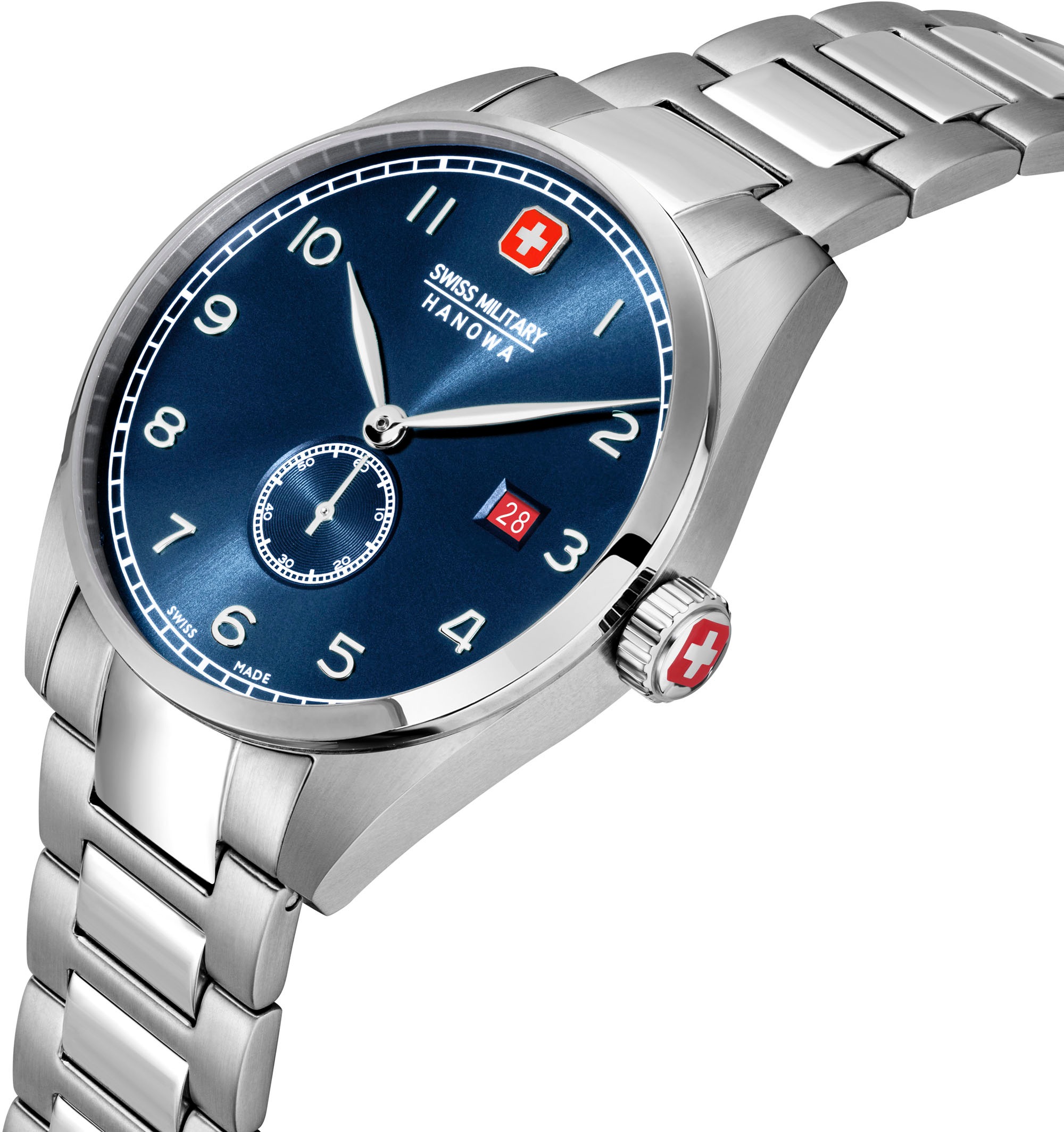 Swiss Military Hanowa Schweizer Uhr »LYNX, SMWGH0000705«, Quarzuhr, Armbanduhr, Herrenuhr, Swiss Made, Datum, Saphirglas, analog