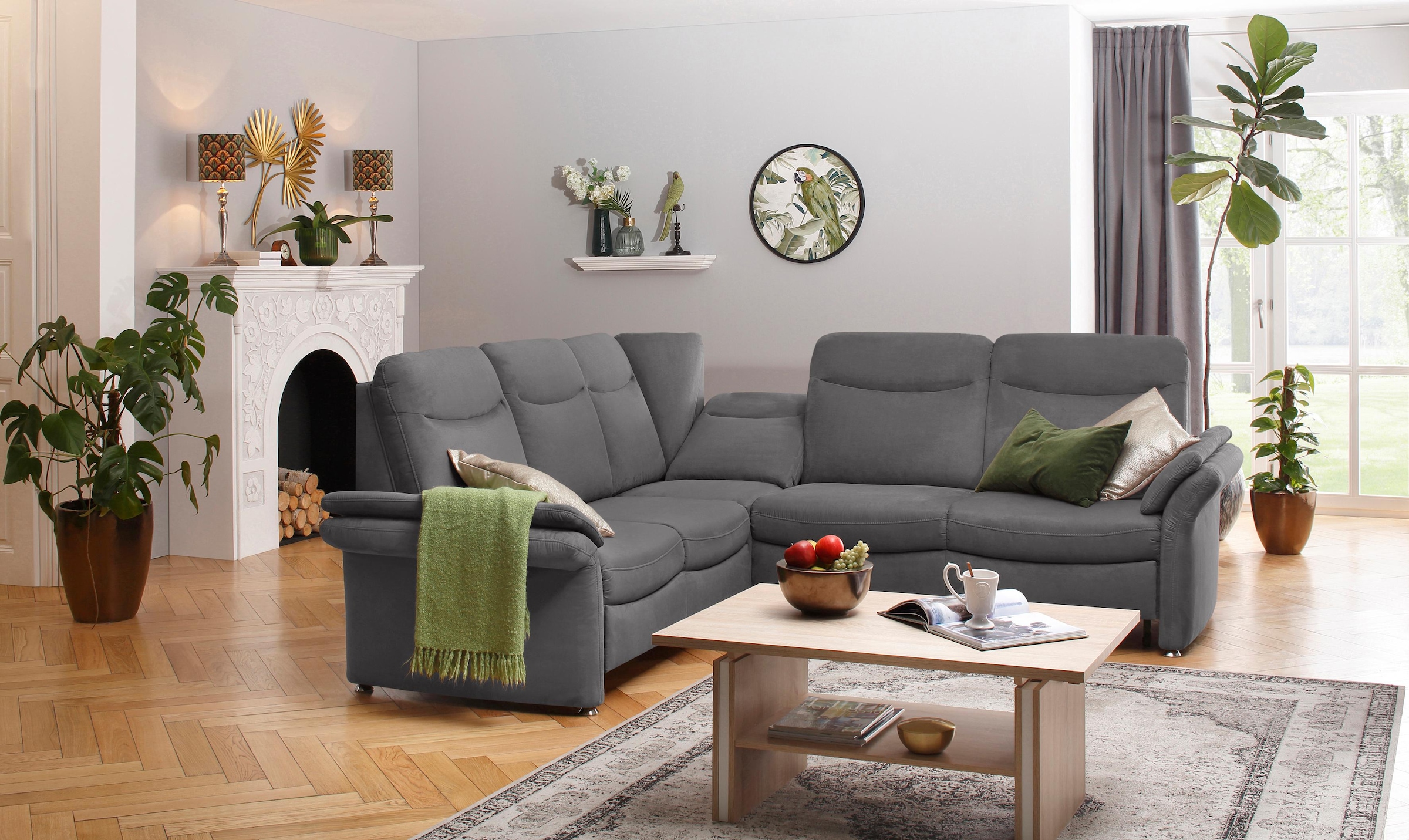 Home affaire Ecksofa »Tahoma L-Form« mit Armlehnfunktion, wahlweise Bettfunktion, Schublade, Relaxfunktion