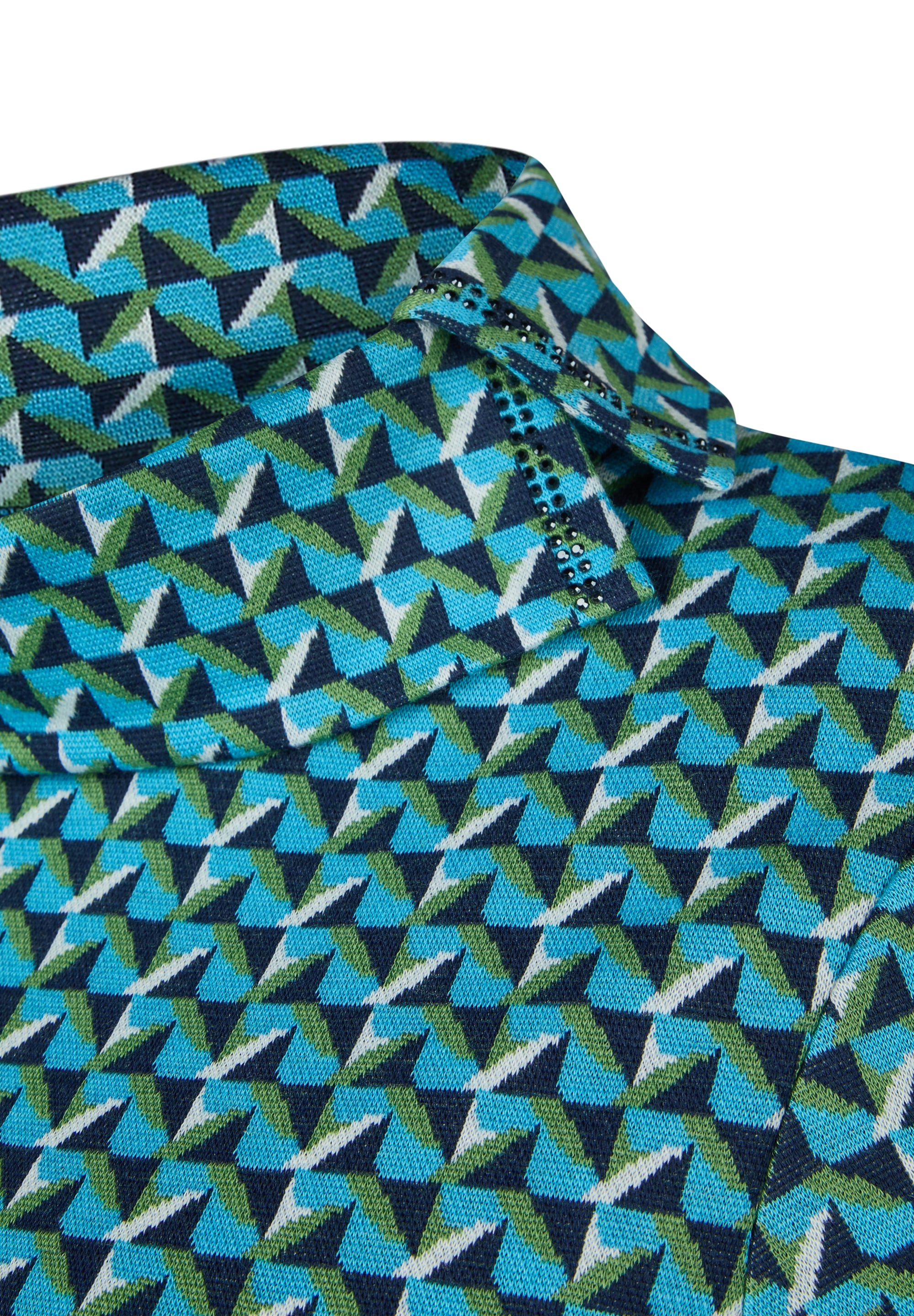 Rabe 3/4-Arm-Shirt , mit geschlitztem Rollkragen und Minimal Print
