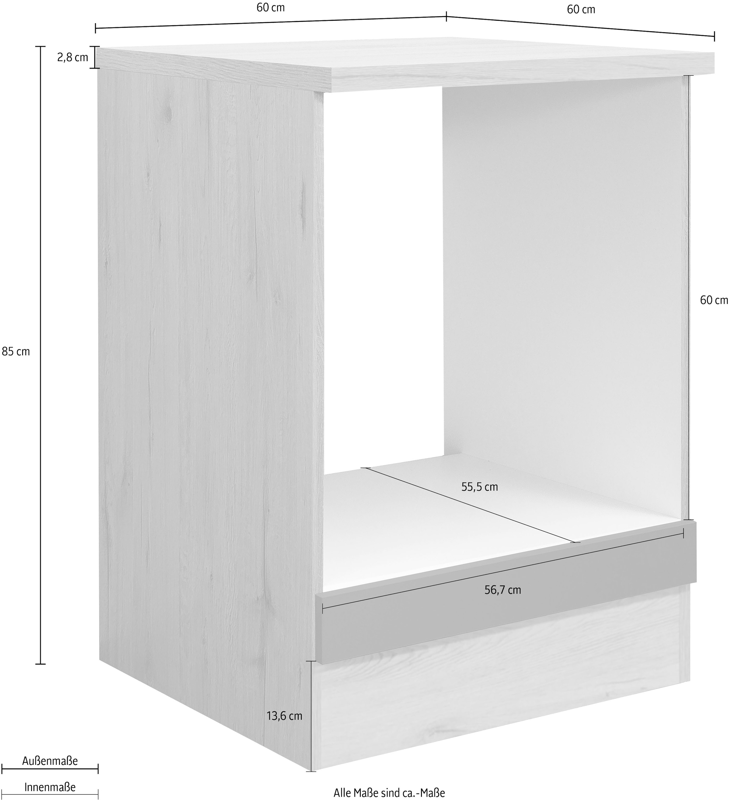 Flex-Well Herdumbauschrank »Morena«, (B x H x T) 60 x 85 x 60 cm