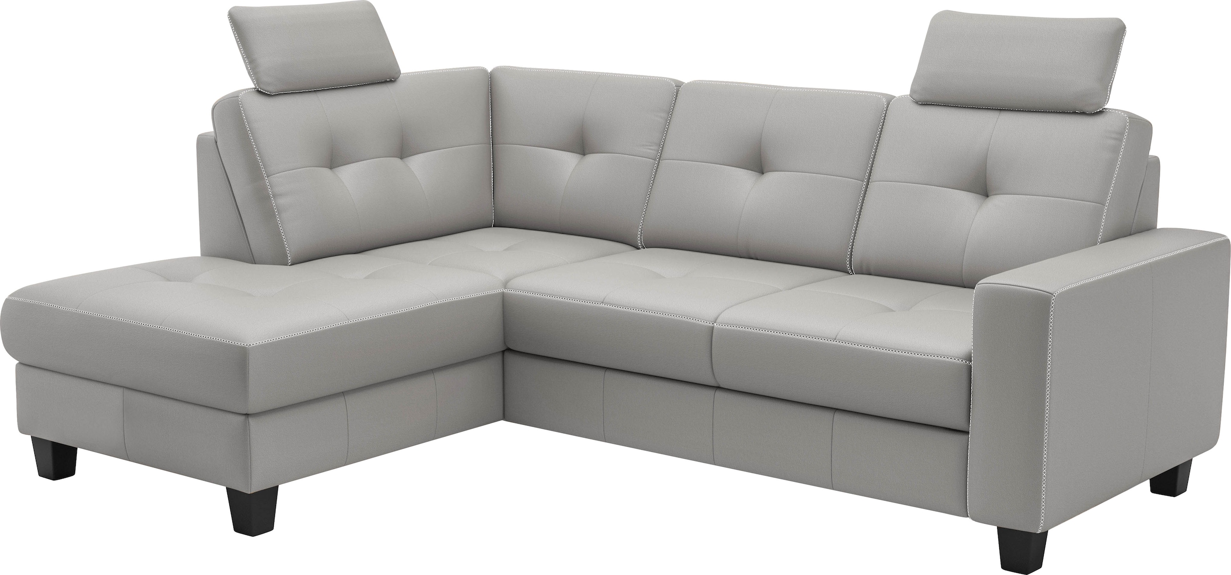 Places of Style Ecksofa »Varese«, wahlweise mit Bettfunktion und Bettkasten