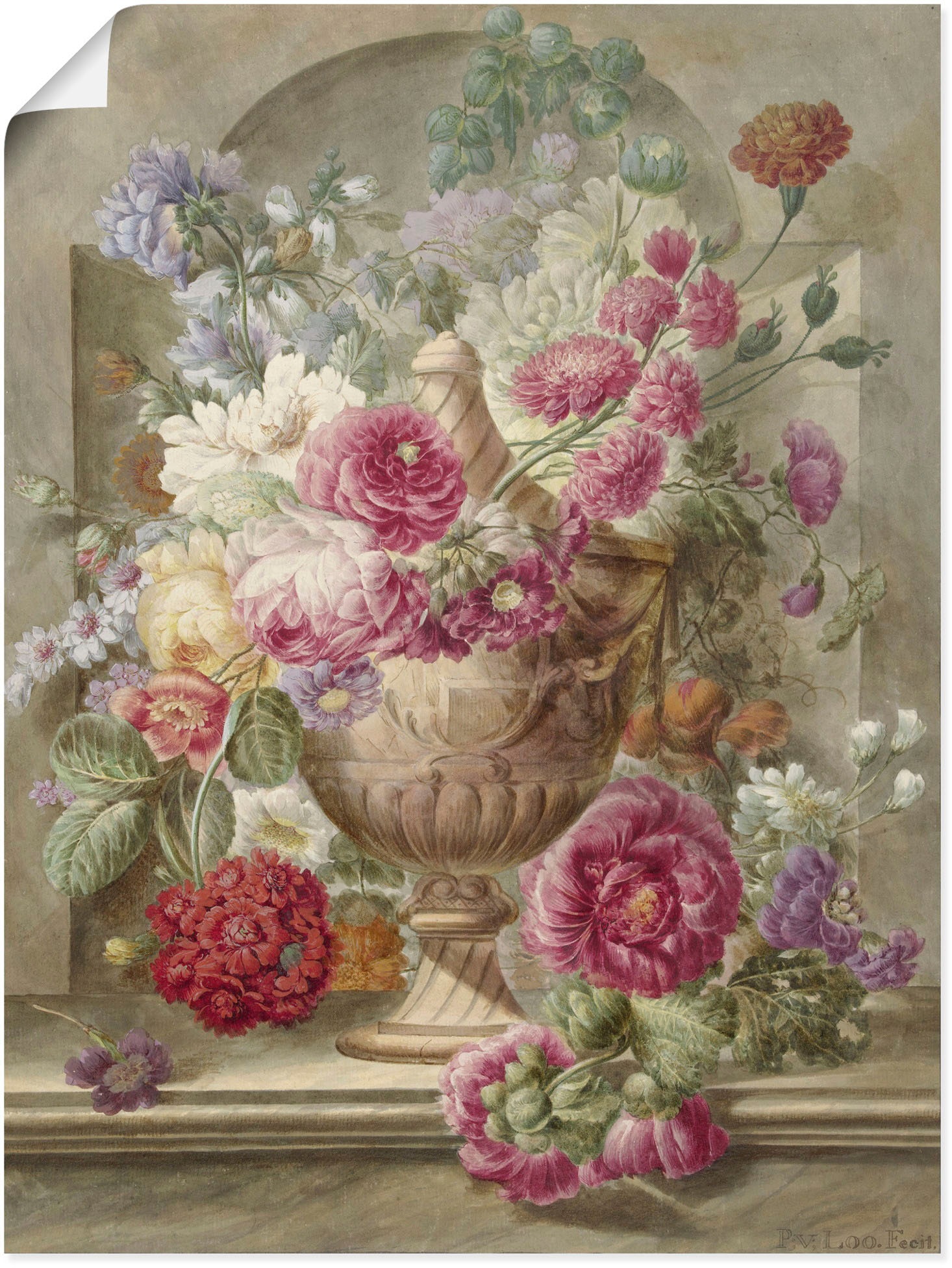 Artland Wandbild »Vase mit Blumen.«, Arrangements, (1 St.), als Alubild,  Leinwandbild, Wandaufkleber oder Poster in versch. Größen bequem bestellen | Poster