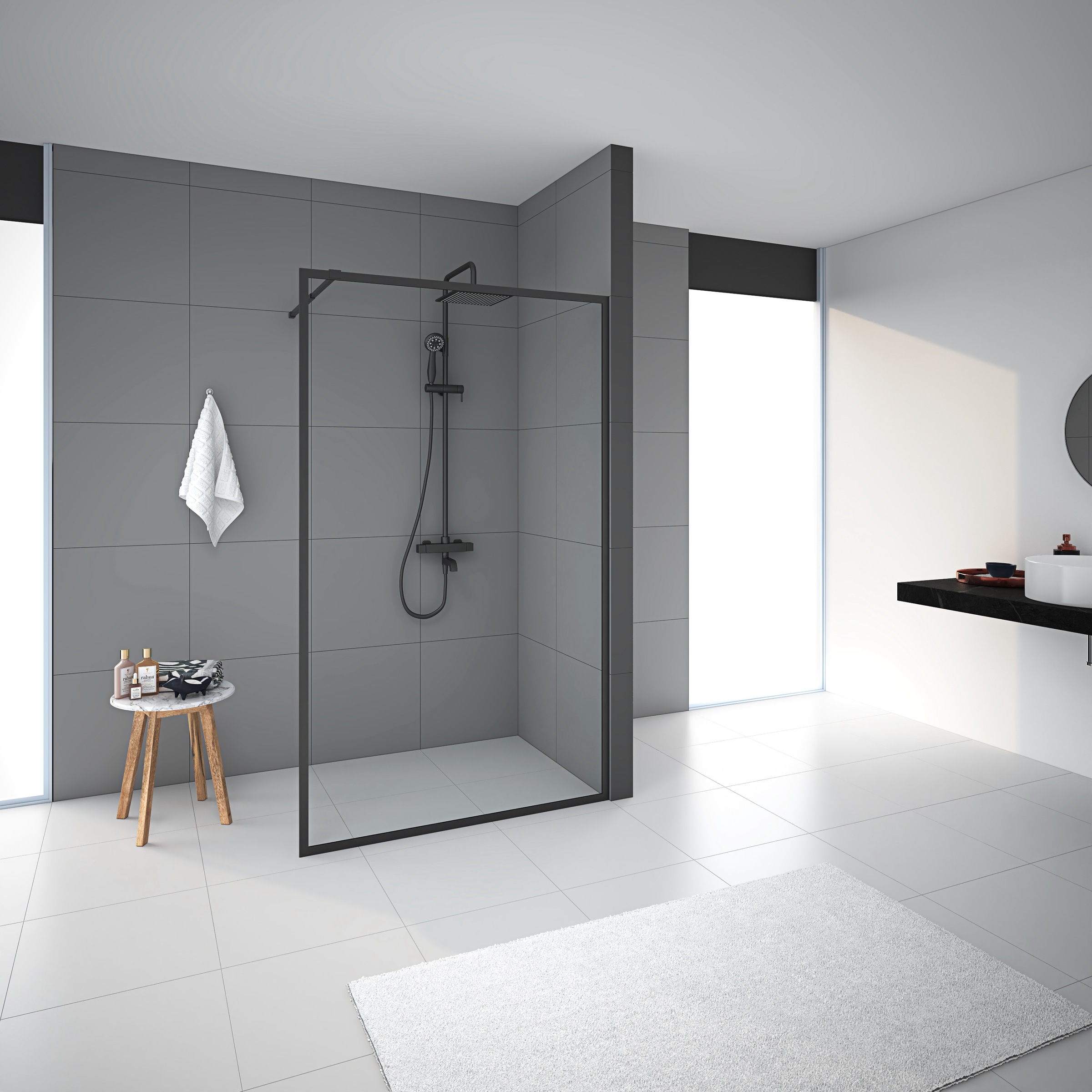 Marwell Walk-in-Dusche »Style« hochwertige Aluminiumprofile