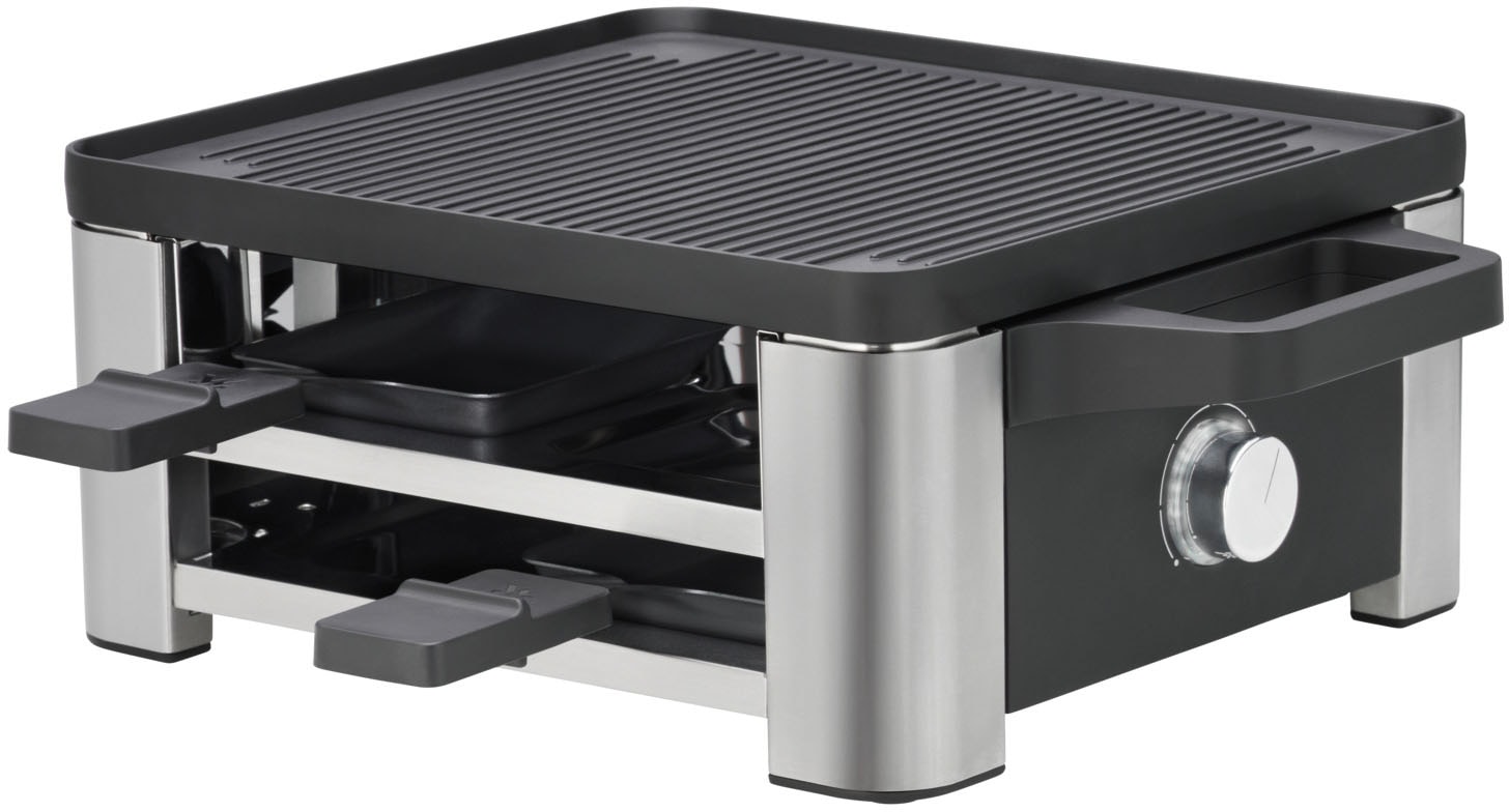 WMF Raclette »LONO« 4 Stk. Raclettepfännchen 870 W LED-Beleuchtung, Aufbewahrungsfach für unbenutzte Pfännchen