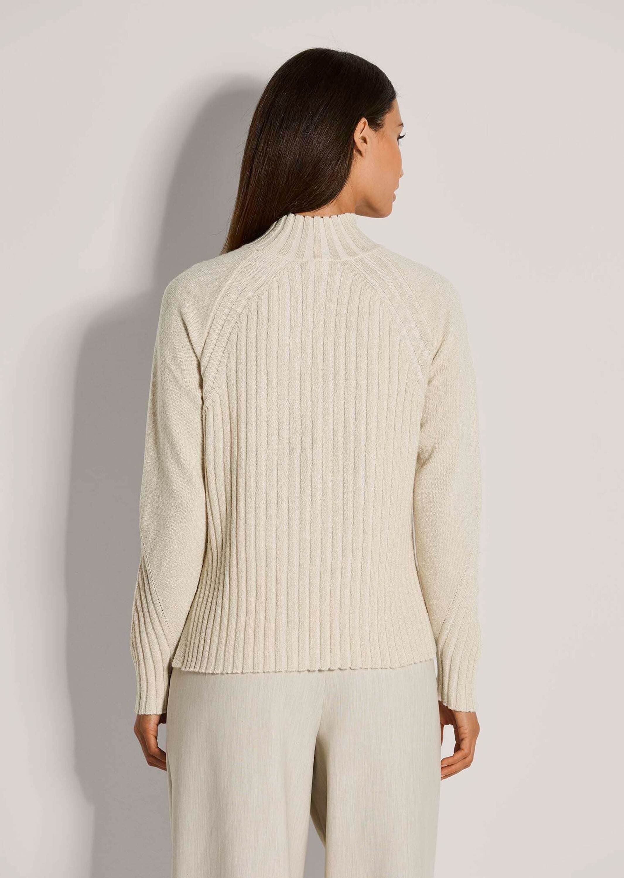 MADELEINE Longpullover »Strickpullover Glanzvoller Strickpullover mit Stehkragen«