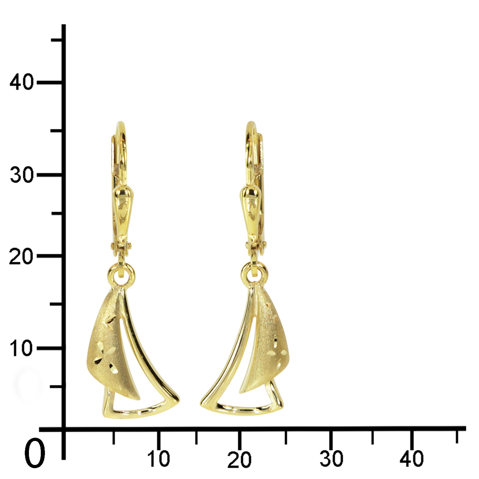 OSTSEE-SCHMUCK Paar Ohrhänger »- Marika - Gold 333/000 - ,«
