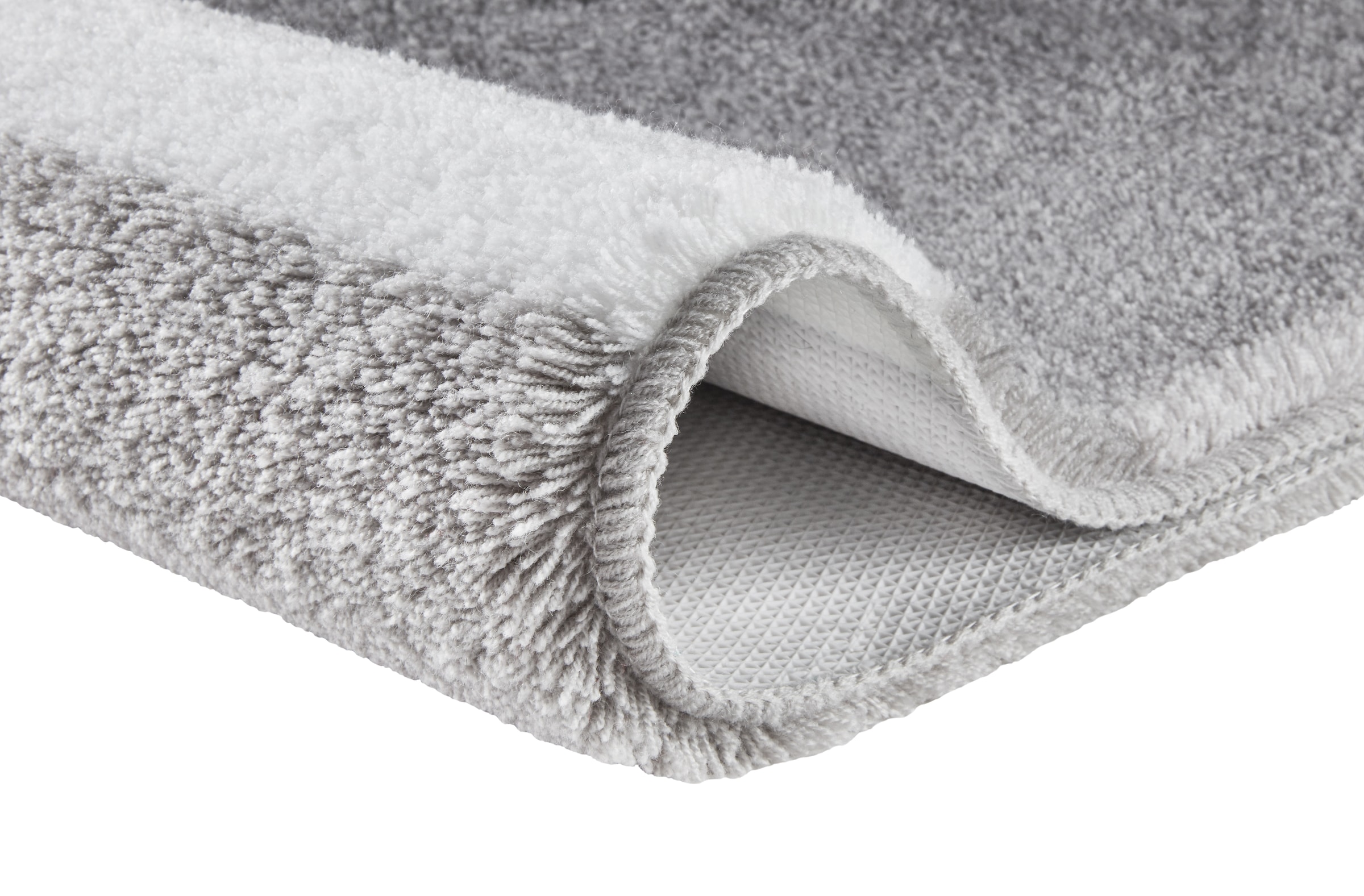 Kleine Wolke Badematte »»Ariana«, Badvorleger, Badezimmer Teppich« Höhe 20 mm rutschhemmend beschichtet fußbodenheizungsgeeignet Geometrisches Design mit kontrastierendem Mittelstreifen