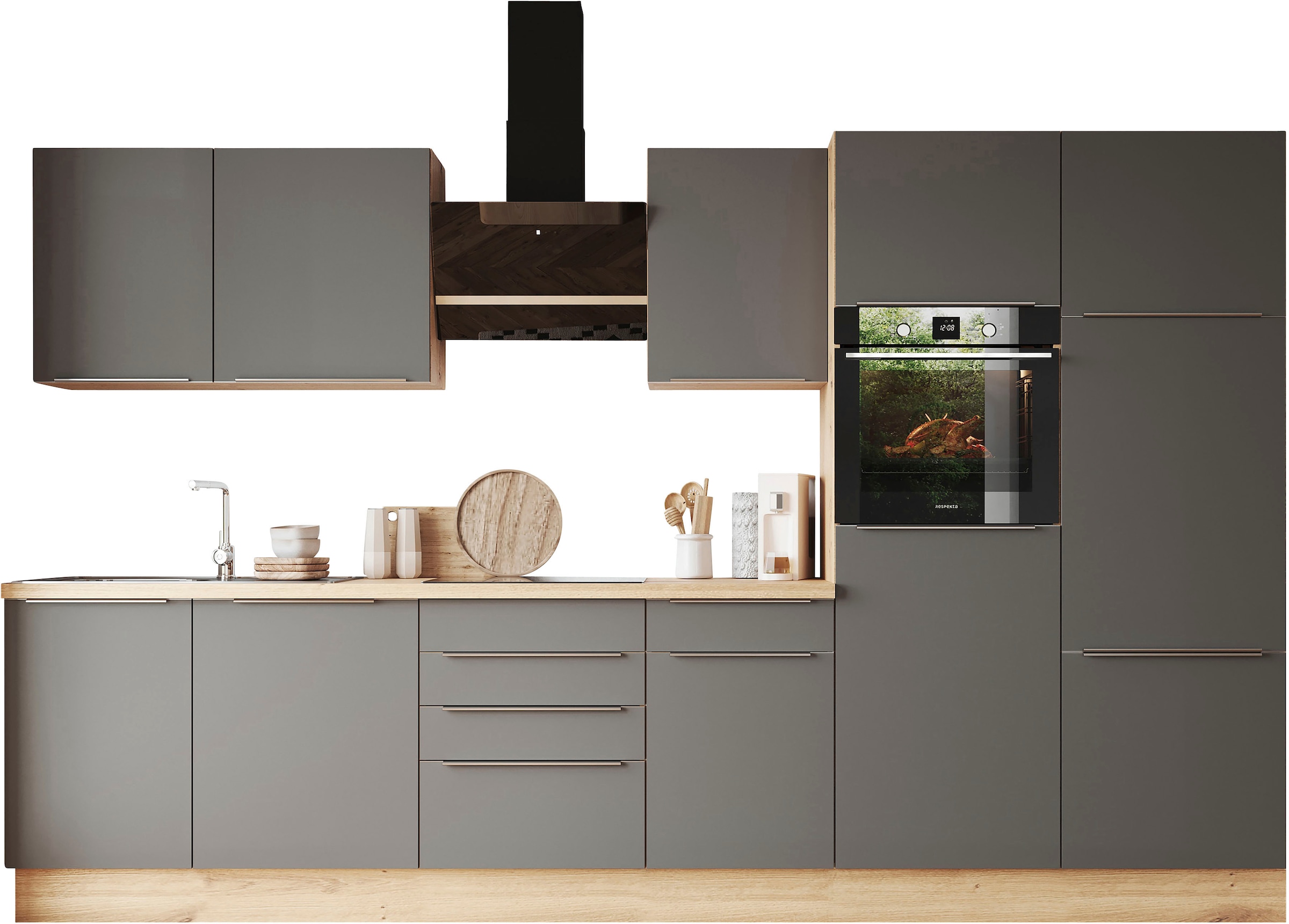 RESPEKTA Küchenzeile »Safado aus der Serie Marleen« Breite 340 cm, mit Soft-Close, in exklusiver Konfiguration für OTTO