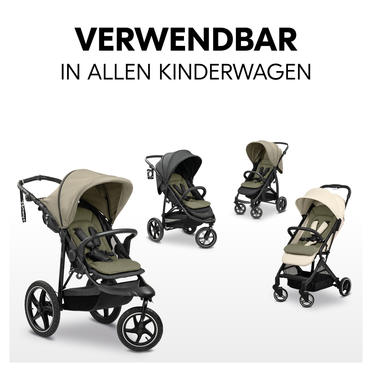 Hauck Kinderwagen-Sitzauflage »Seat Liner, olive«