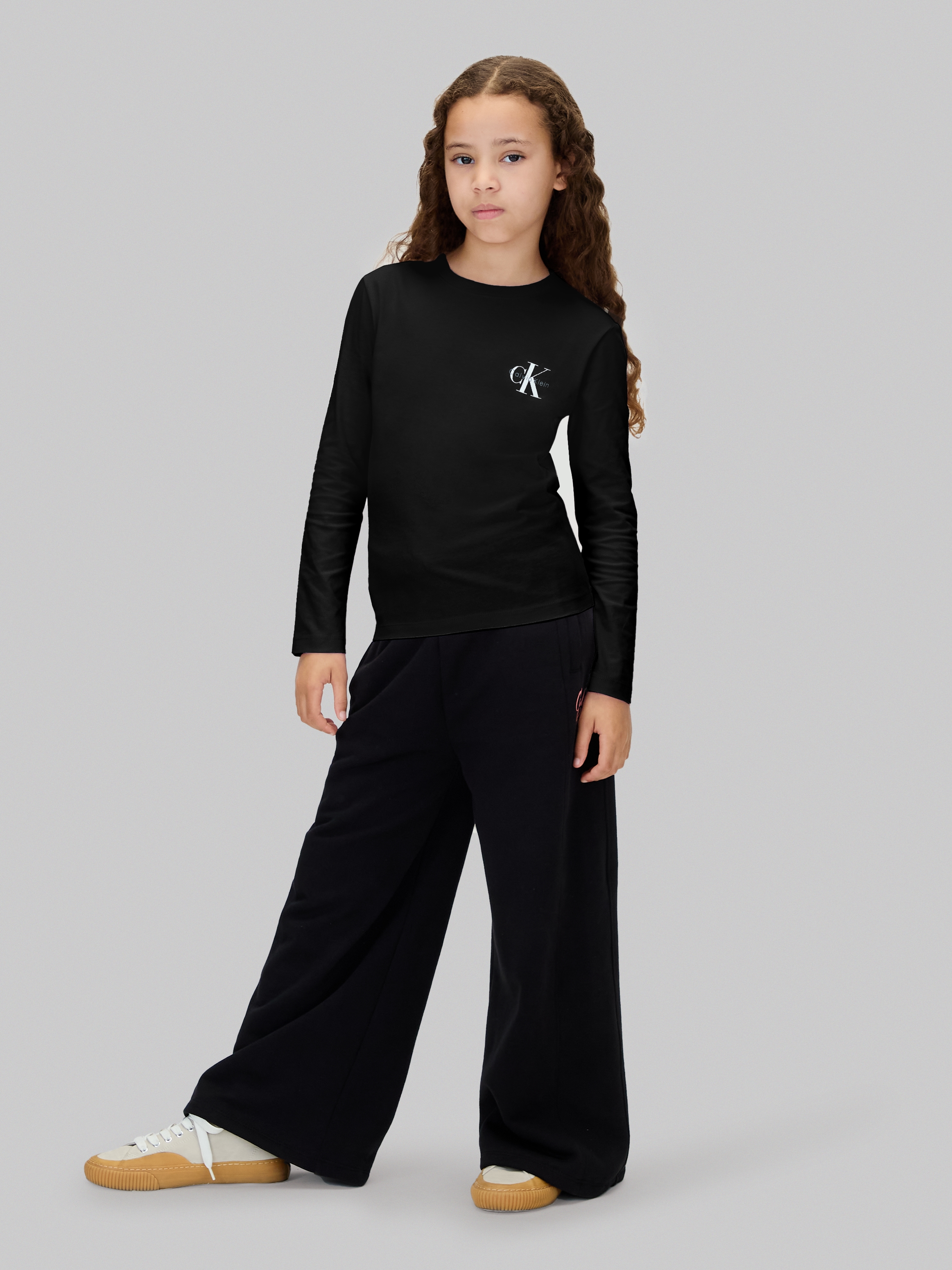 Calvin Klein Jeans Langarmshirt »CHEST MONOLOGO LS T-SHIRT«, für Kinder bis 16 Jahre, Logo-Druck