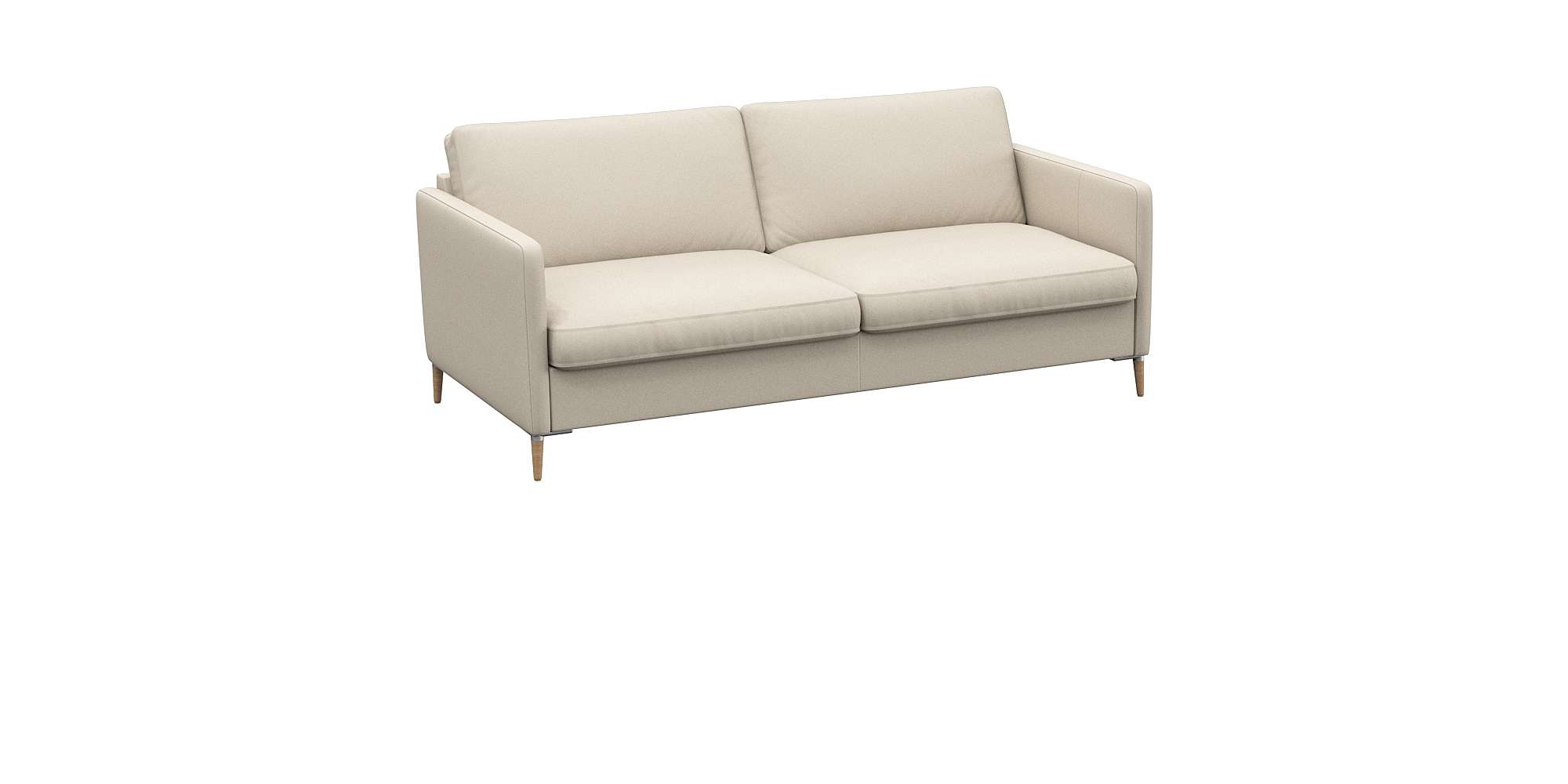 FLEXLUX 2,5-Sitzer »Fiore, super bequem durch Kaltschaum im Sitz«, schmale Armlehnen, Füße Alu+ Eiche