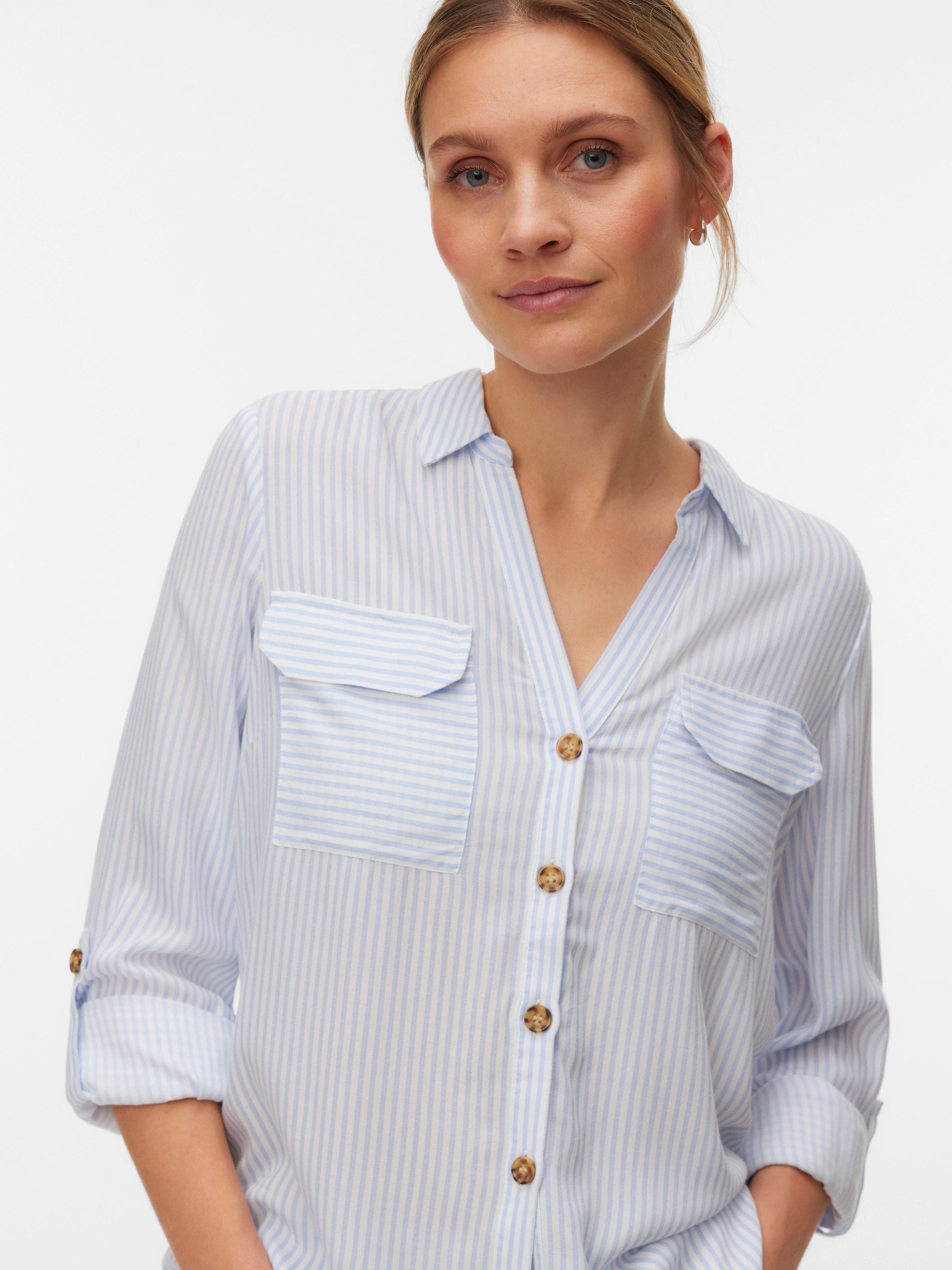 Vero Moda Hemdbluse »VMBUMPY L/S SHIRT NEW WVN GA NOOS« Viskose, regular fit