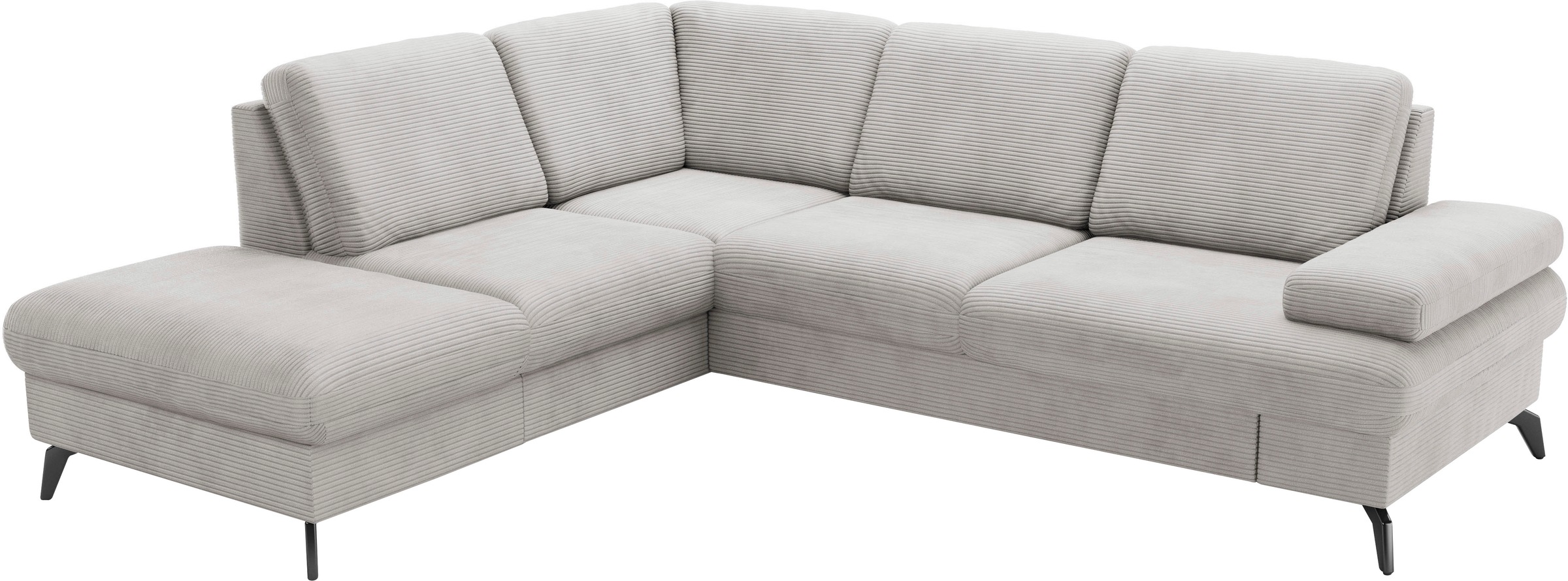 sit&more Ecksofa »Morris Jubi L-Form«, inkl. Armteilfunktion und 1 Zierkissen, wahlweise mit Bettfunktion