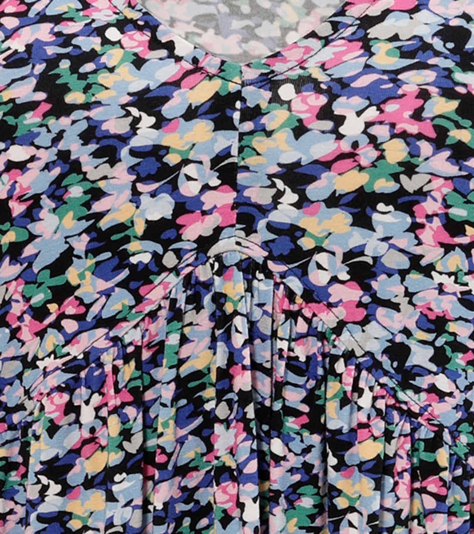 Aniston CASUAL Sommerkleid, mit farbenfrohen, grafischen Blümchen bedruckt - NEUE KOLLEKTION