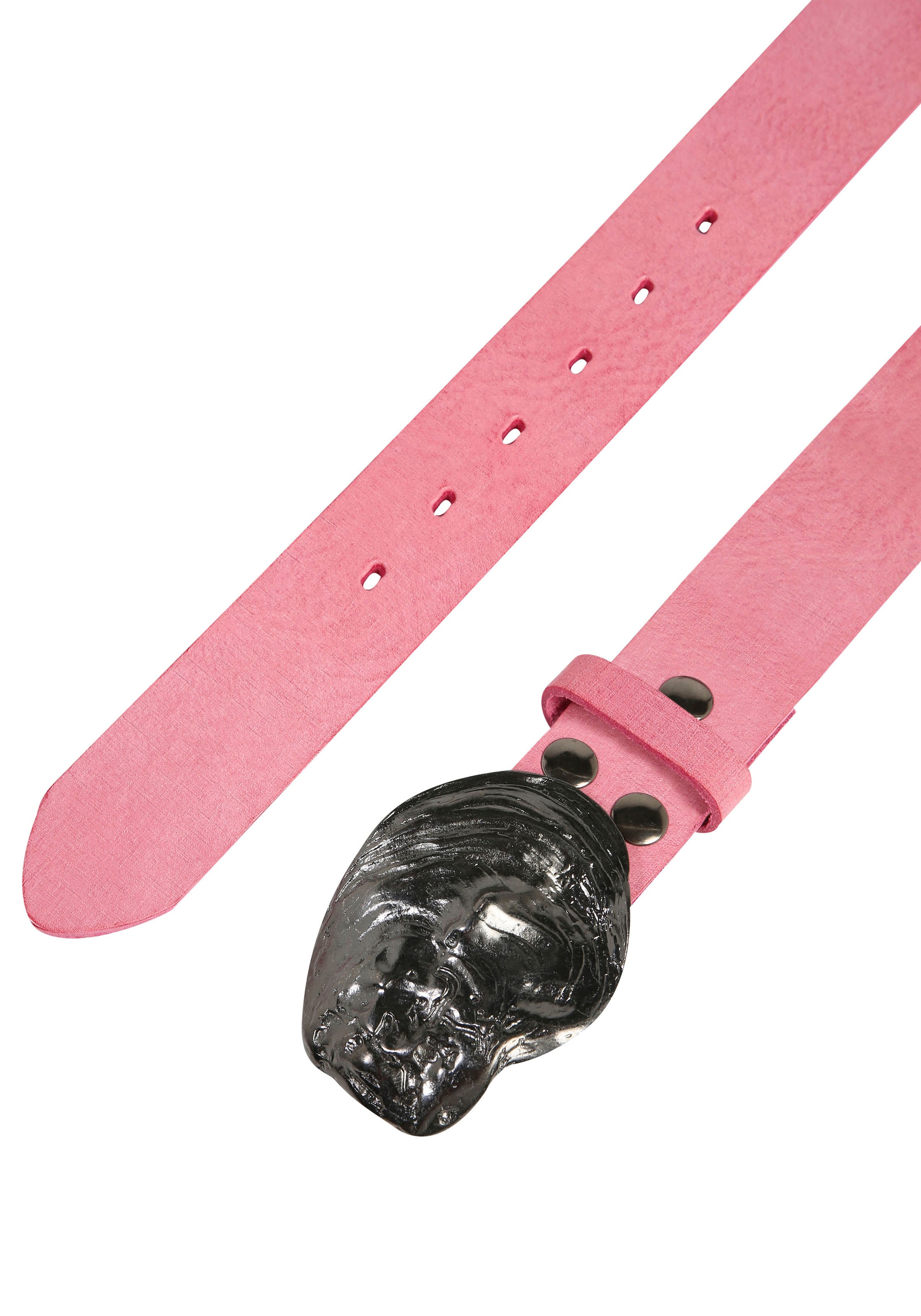 Rettungsring Gürtel Ledergürtel mit austauschbarer Schließe »Auster Muschel Schwarz«