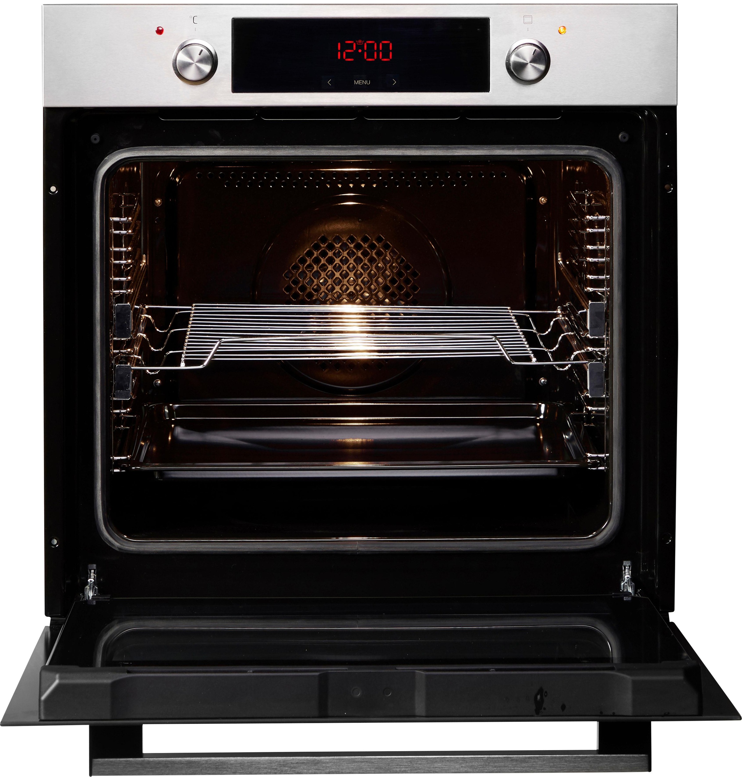 Amica Einbaubackofen  »EBX 944 620 E«, mit 2-fach-Teleskopauszug, Simple Steam, Extra großer Ofen mit 2 Auszügen, Backbleche gleiten sicher heraus.