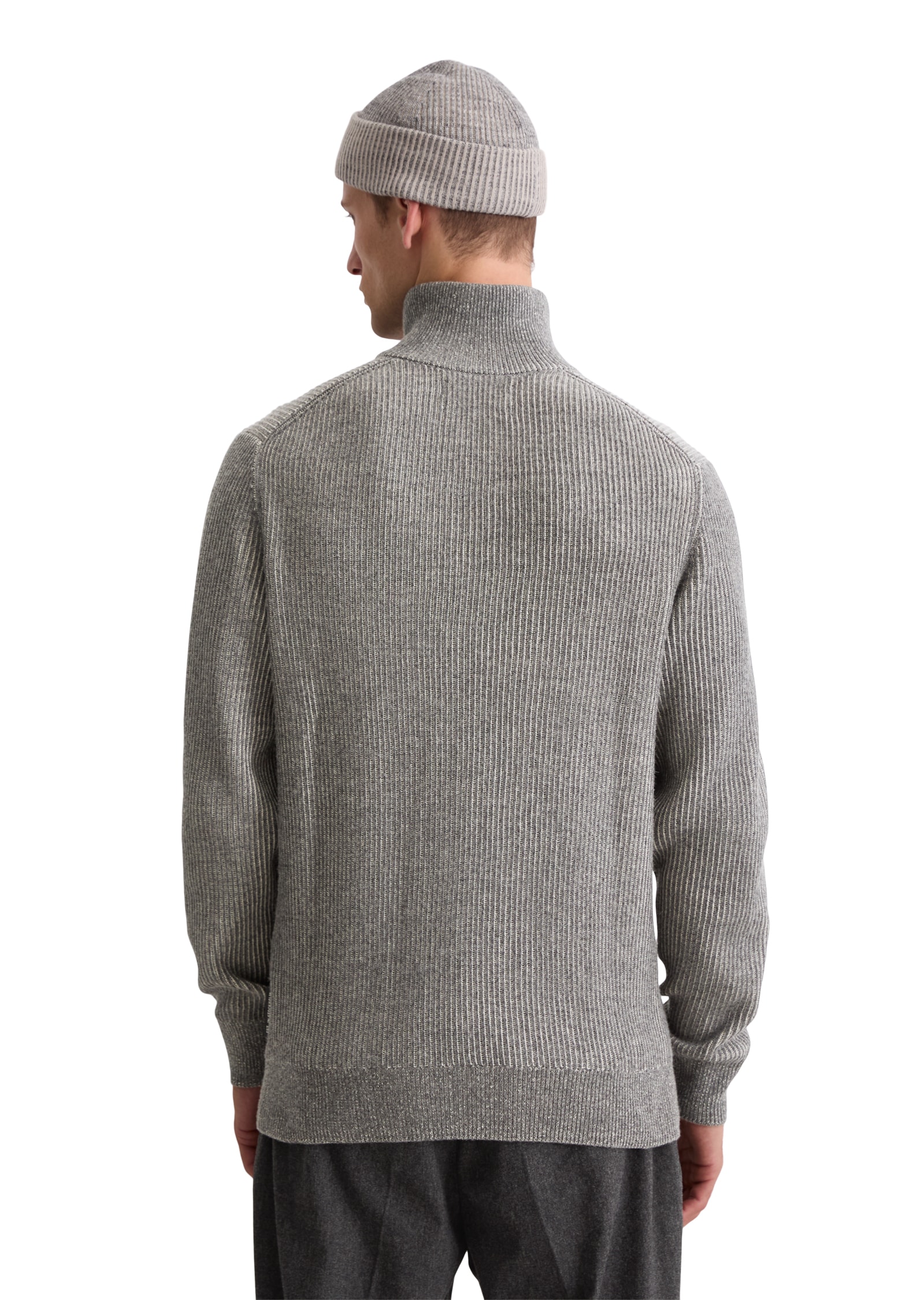 Marc O'Polo Troyer Stehkragen, regular fit, Bi-Color-Look