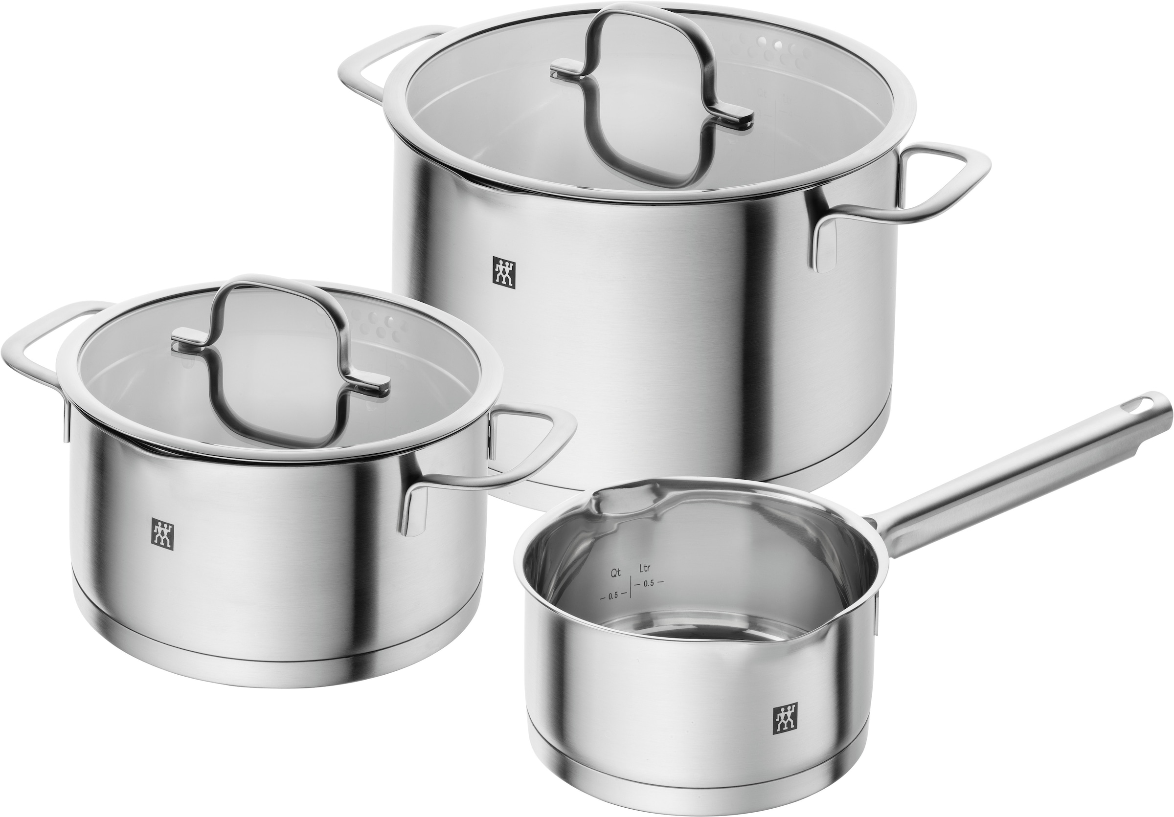 3-teiliges Zwilling Edelstahl-Topf-Set »TrueFlow«