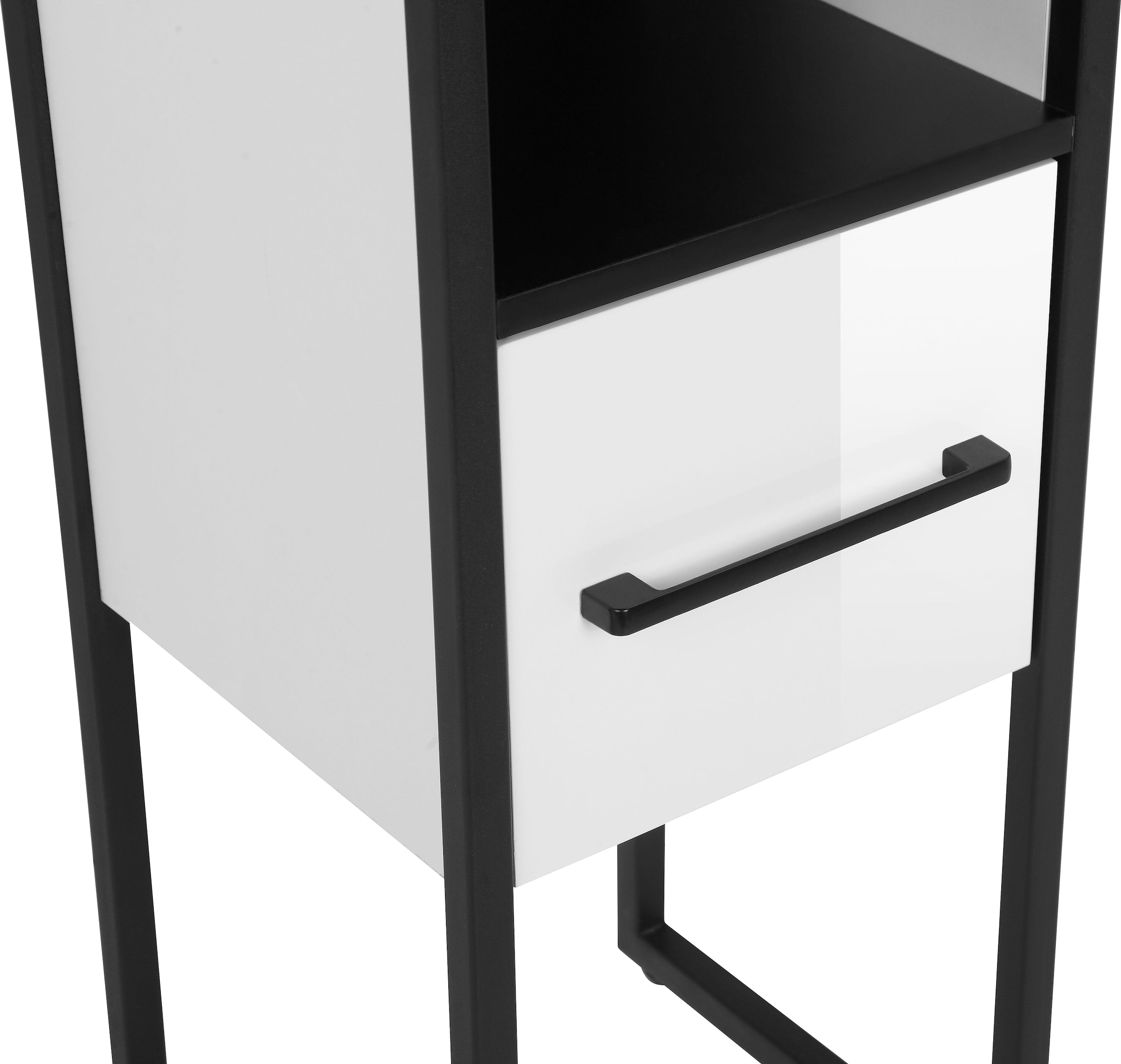 welltime Seitenschrank »Paris«, premium Badmöbel, Breite 31,5 cm Hochschrank Loft Design