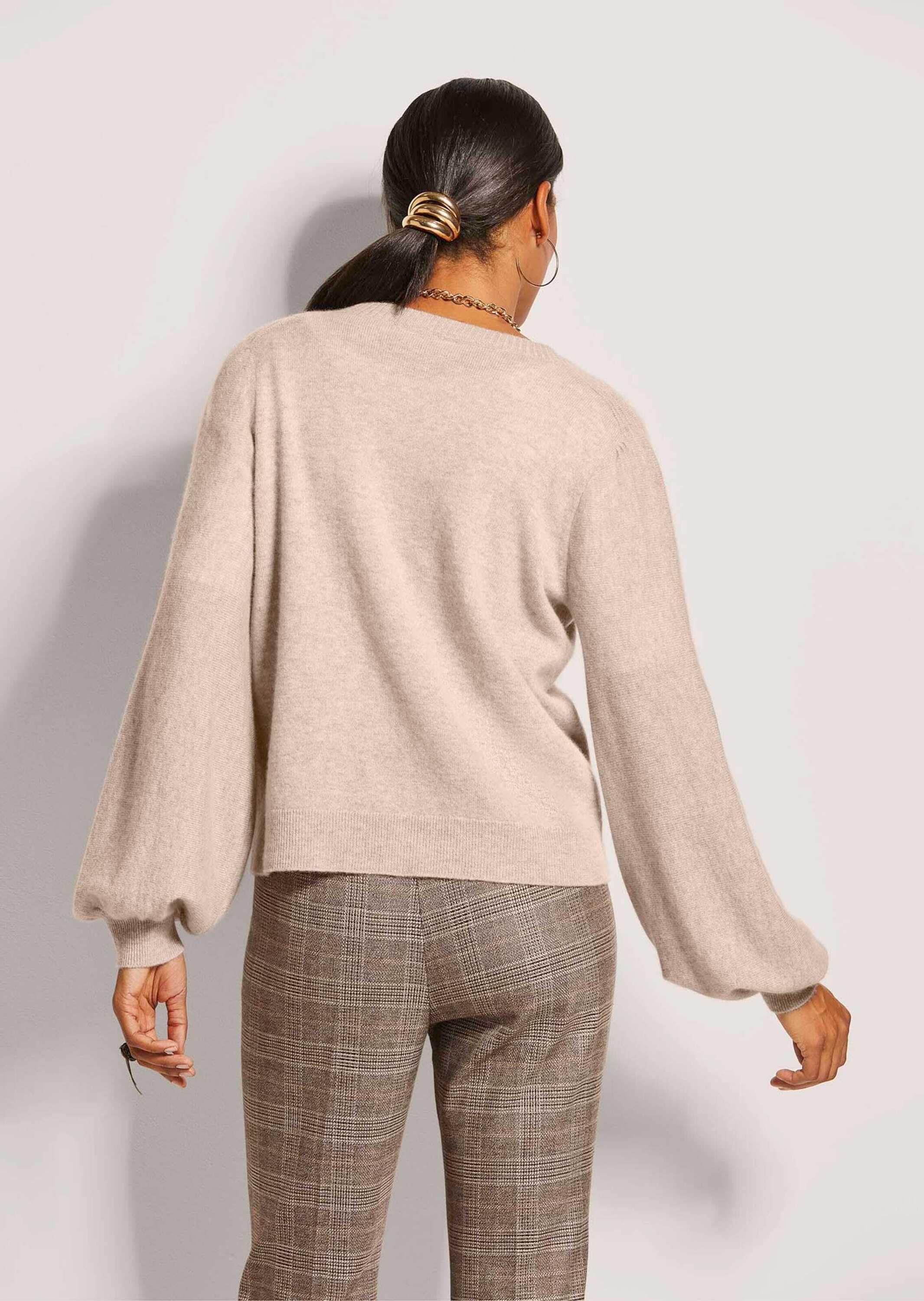 MADELEINE Strickjacke »Strickjacke Kaschmir-Cardigan mit Ballonärmeln« Good-Cashmere-Qualität