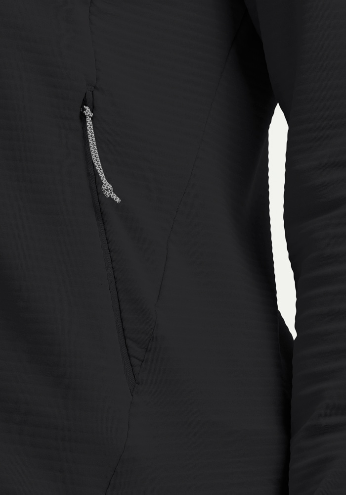 Jack Wolfskin Fleecejacke »LITESTRIDE HOODED FZ W« mit Kapuze atmungsaktiv, leicht, Übergangsjacke