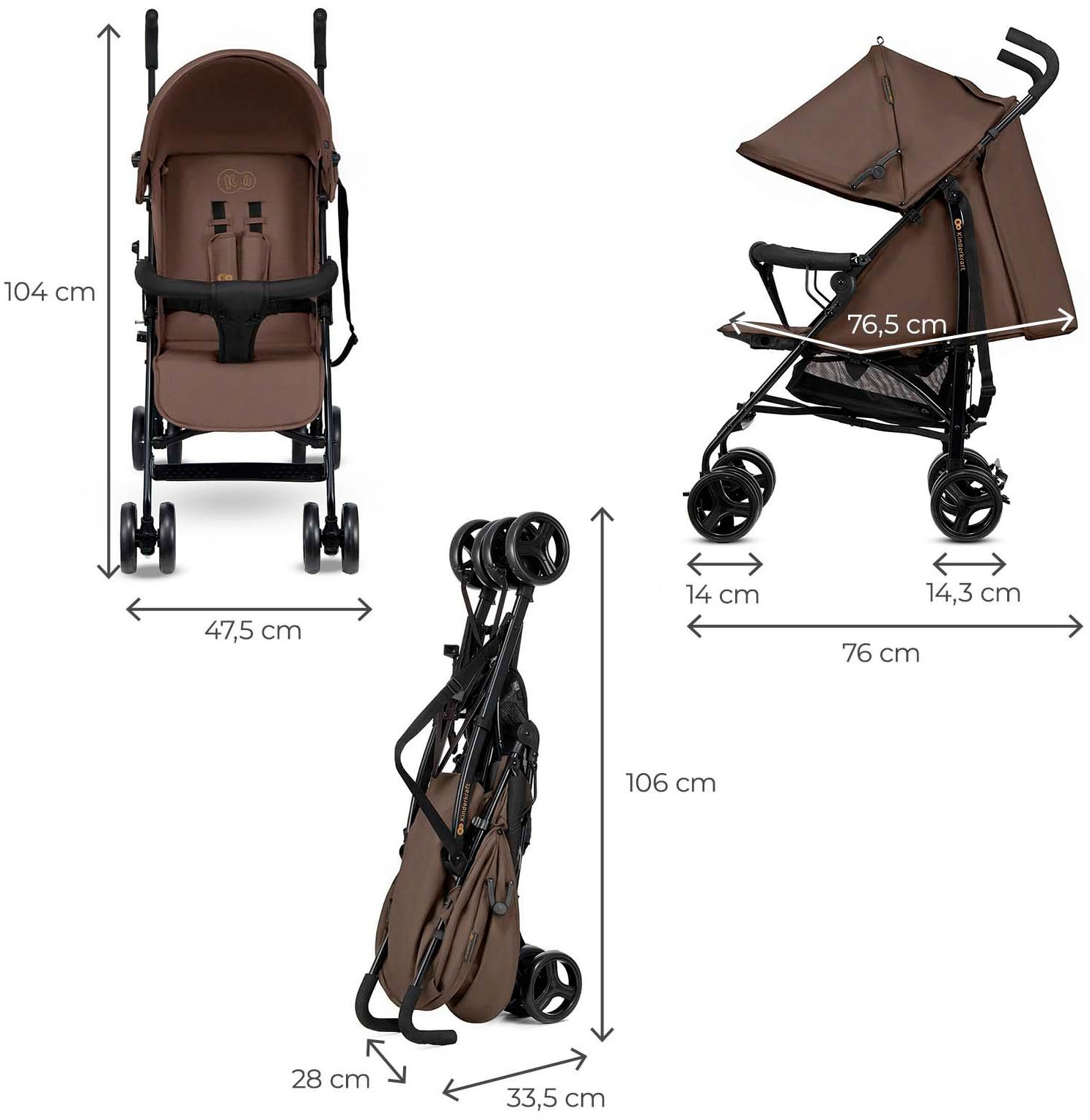 Kinderkraft Kinder-Buggy »TIK« 15 kg