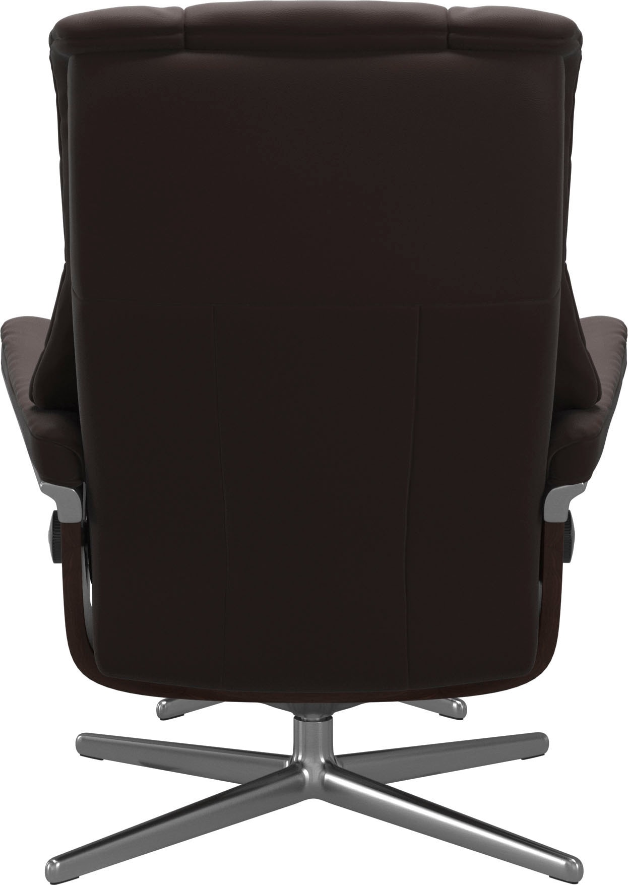Stressless® Relaxsessel »Mayfair«, (Set, Relaxsessel mit Hocker), mit Hocker, mit Cross Base, Größe S, M & L, Holzakzent Braun