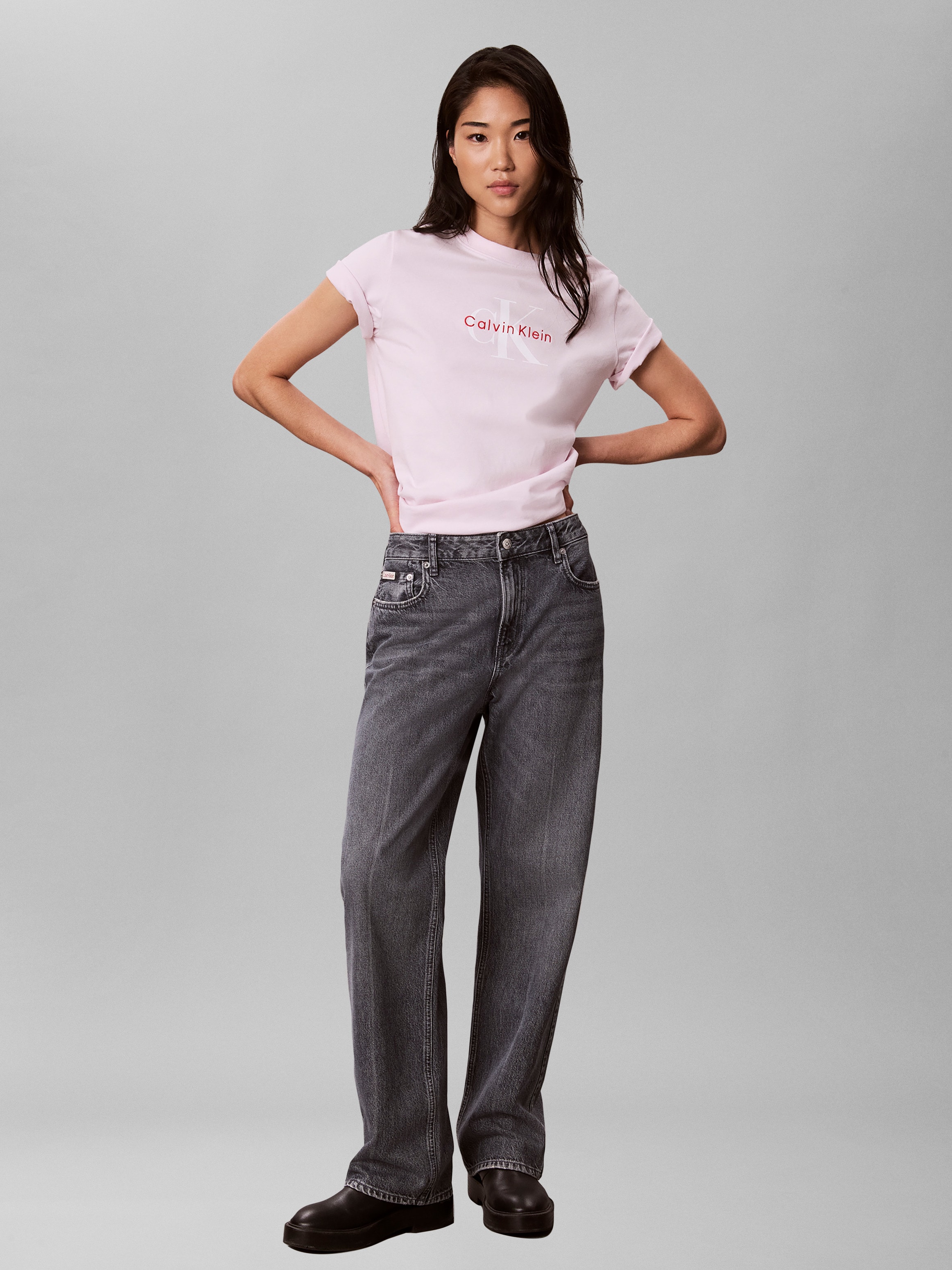 Calvin Klein T-Shirt »HERO SS CLASSIC MONOLOGO CNECK T« , Logoschriftzug