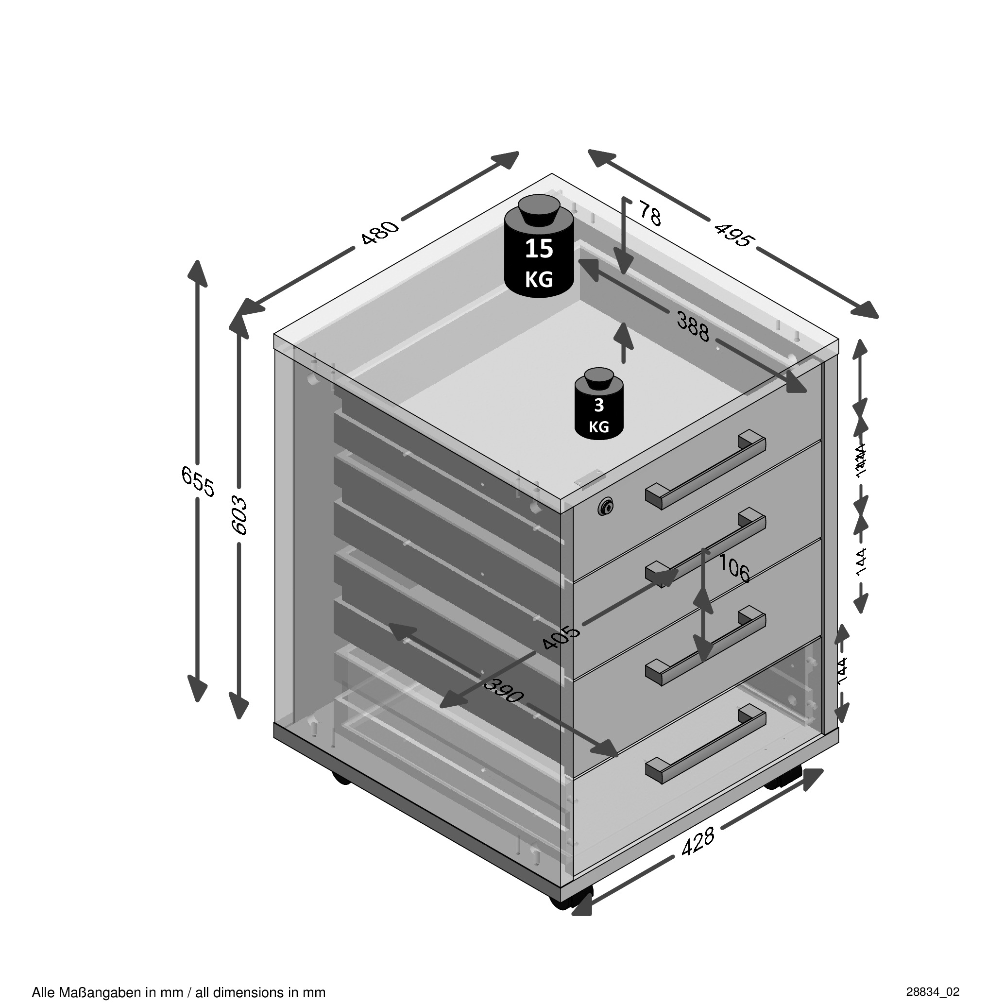 FMD Rollcontainer »Calvi«