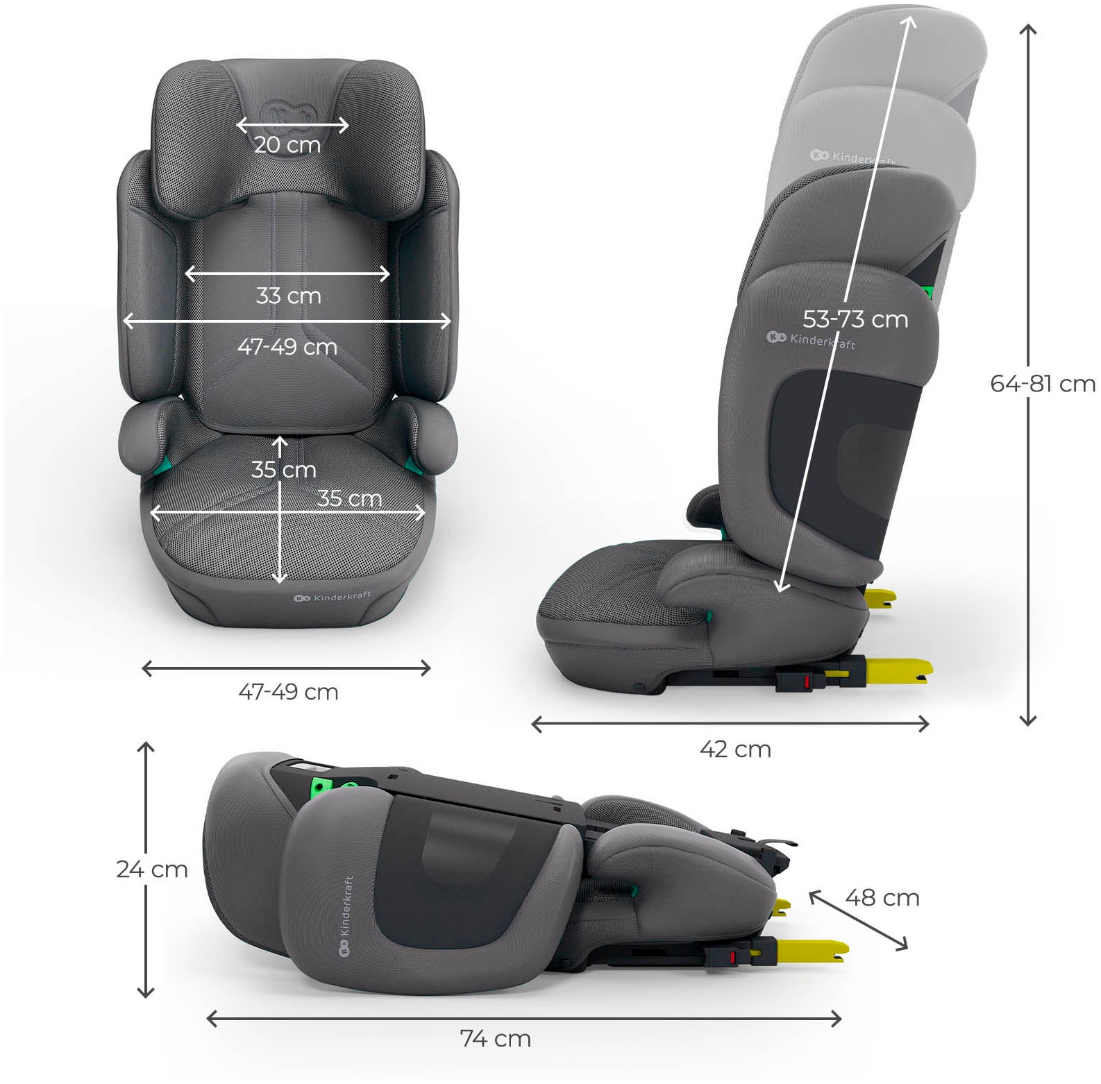 Kinderkraft Autokindersitz »XPAND 2 PRO i-Size schwarz«