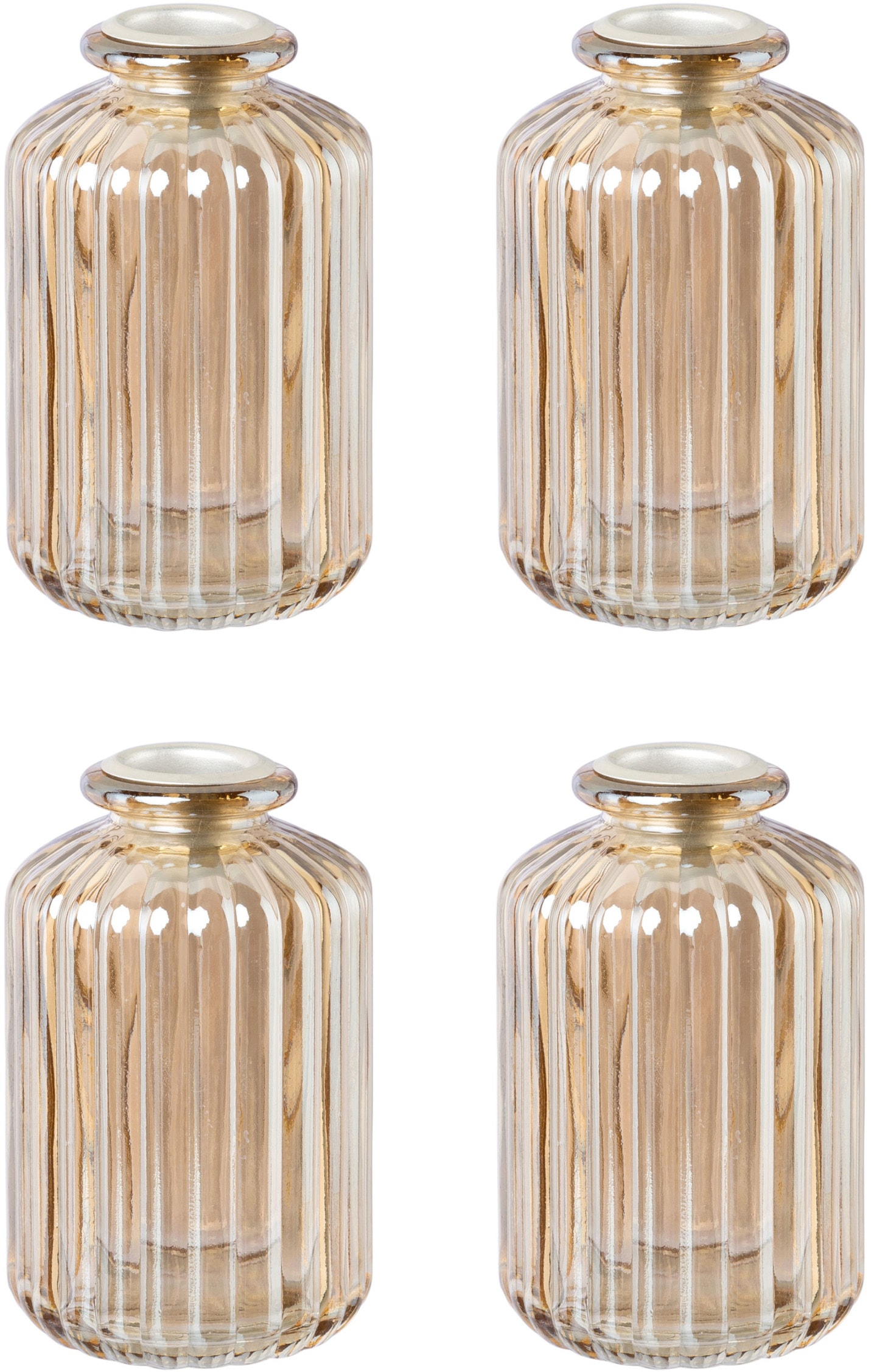 Creativ deco Kerzenhalter "Weihnachtsdeko" Glas mit hübscher Reliefstruktur