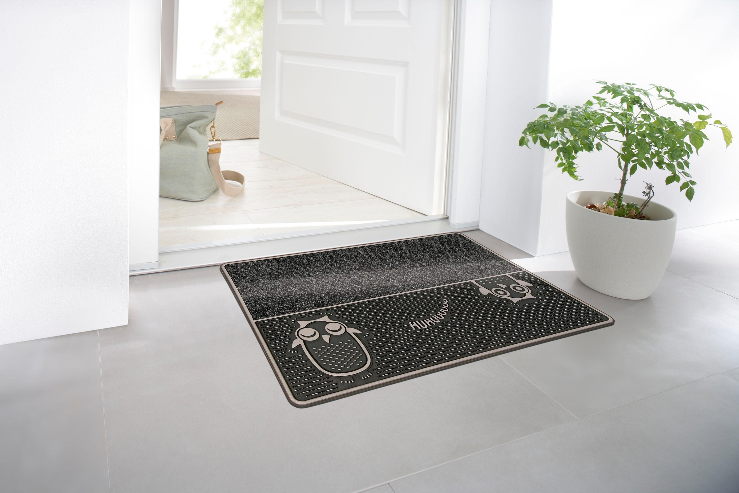 Home2Fashion Fußmatte »DC Clean Outdoor Motiv Eulen«, Schmutzfangmatte, In- geeignet rechteckig, robust, und Eule