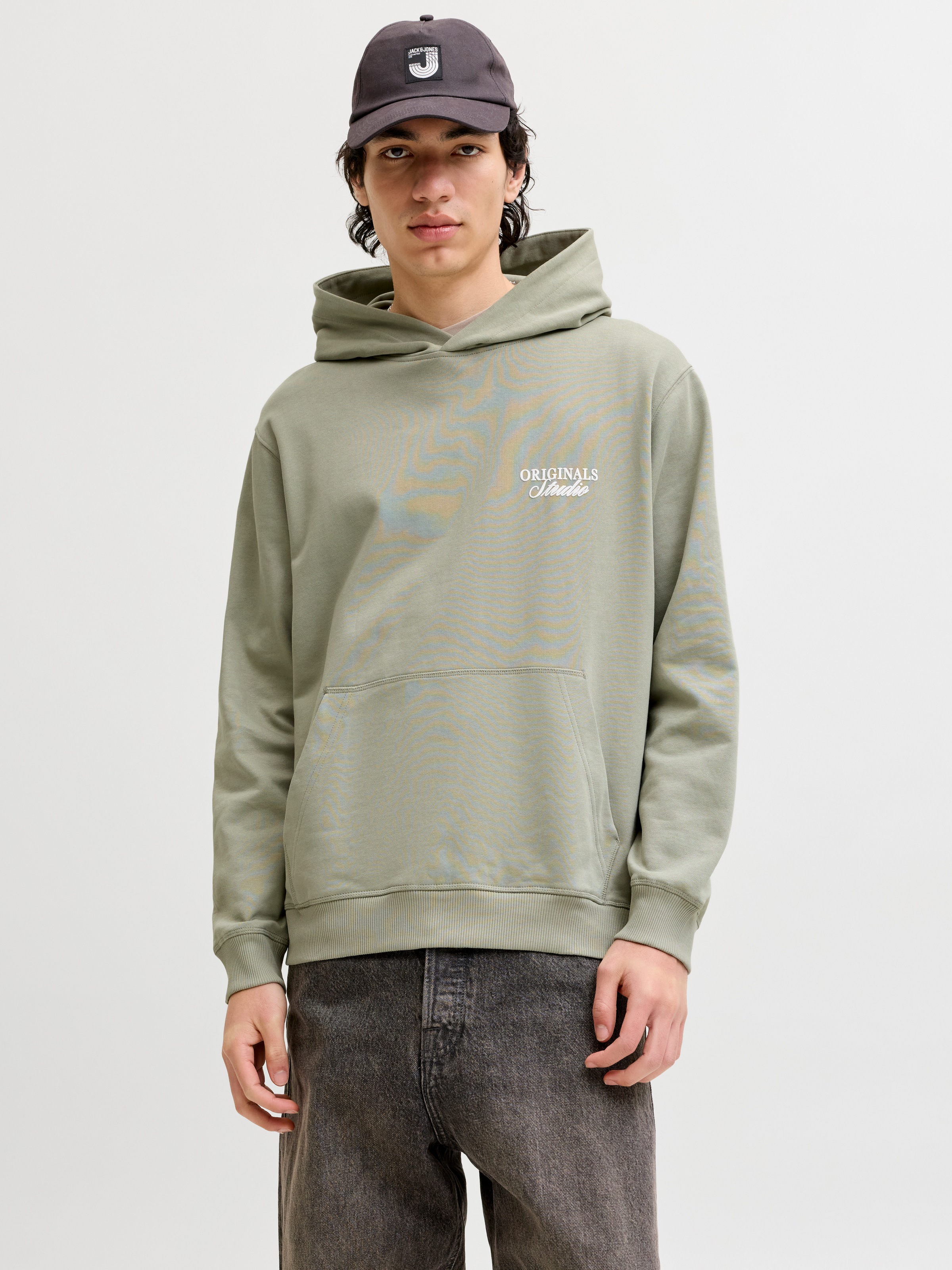 Jack & Jones Kapuzensweatshirt »JORNORREBRO TYPO BACK SWEAT HOOD SN«, mit Print
