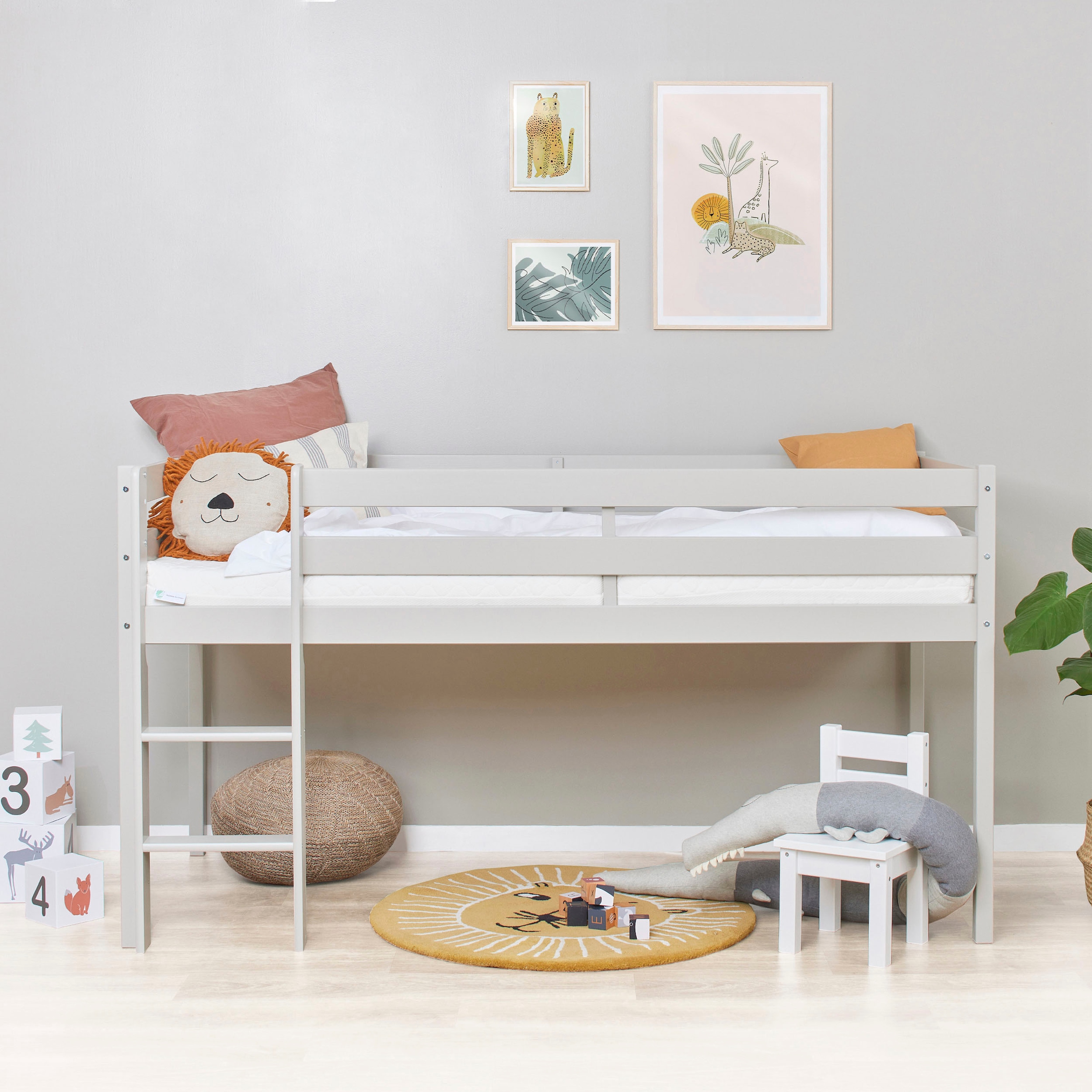 Hoppekids Spielbett »ECO COMFORT, Hochbett, in 2 Einzelbetten teilbar«, Höhe 72cm, Farbe & Größe & Matratze