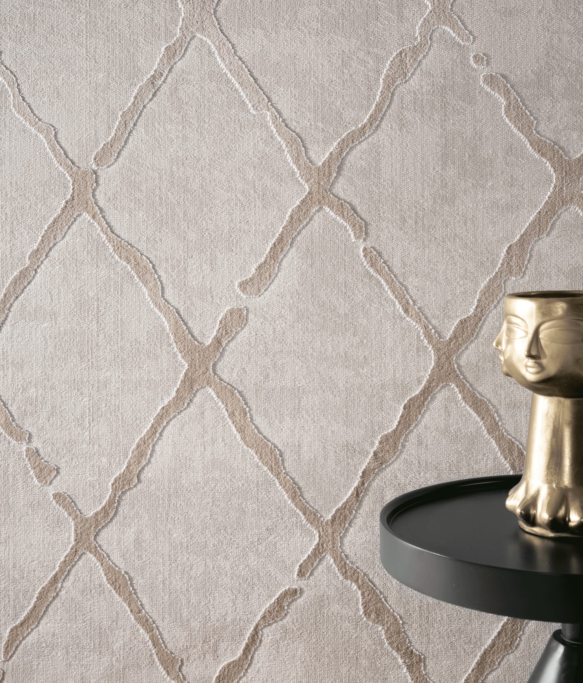 the carpet Teppich »Knight« rechteckig 12 mm Höhe moderner Wohnzimmer Teppich elegant glänzender Flor