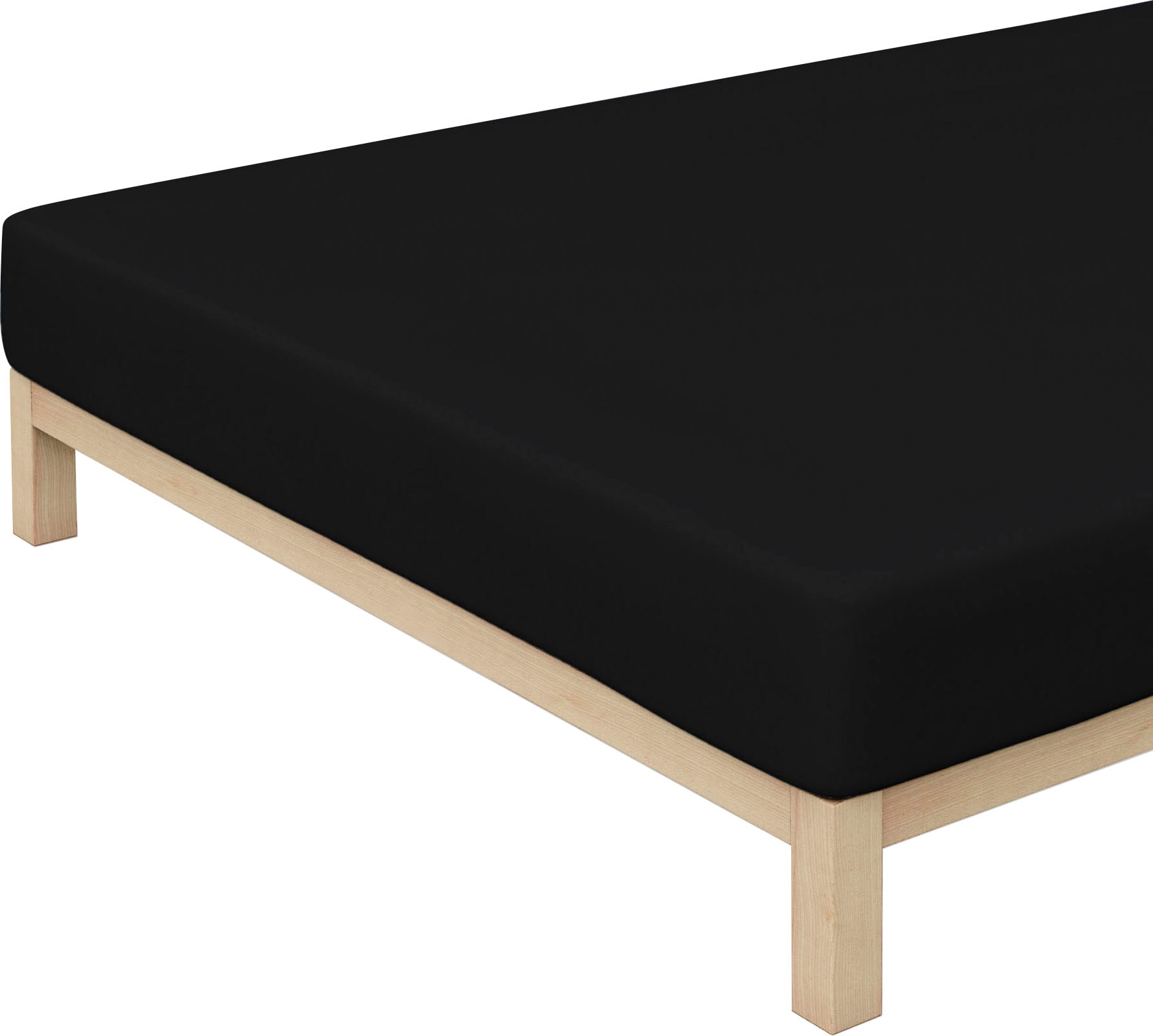 Schlafgut Spannbettlaken »PURE Bio-Baumwolle mit Elasthan, dehnbar blickdicht, straff, Bettlaken«, PREMIUM Laken für Matratzen bis 30cm Höhe, in 90x200, 140x200, 180x200