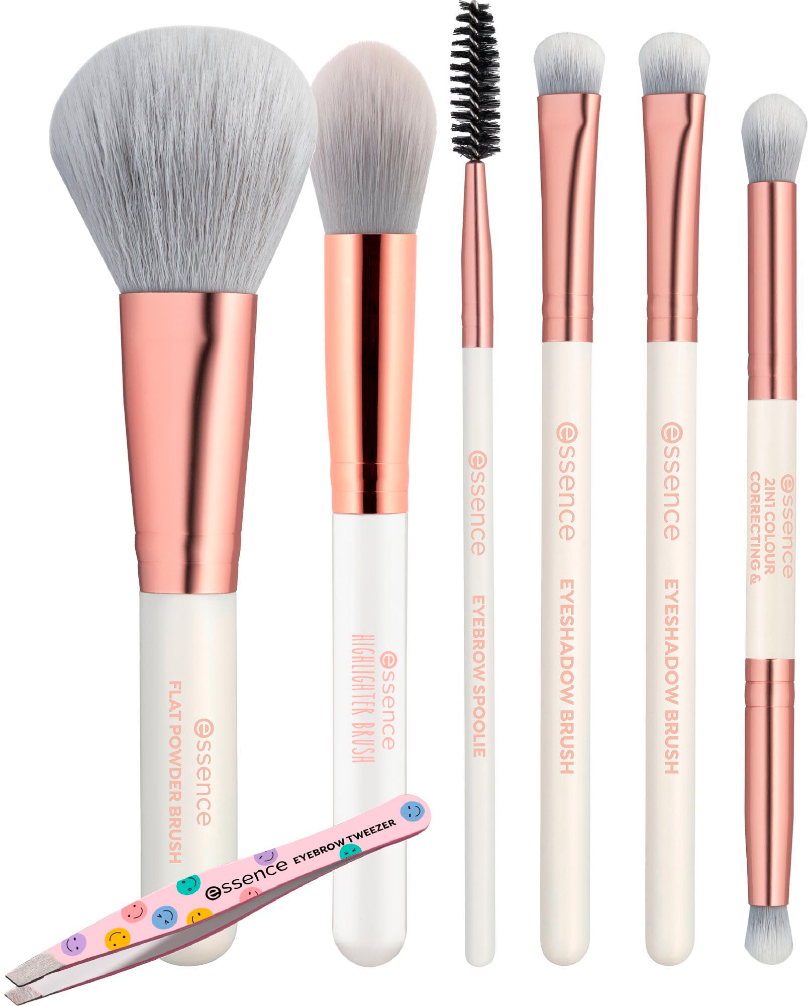 Essence Kosmetikpinsel-Set »Happy brushes to you! brush set«, (Set, 7 tlg.), mit Bürste