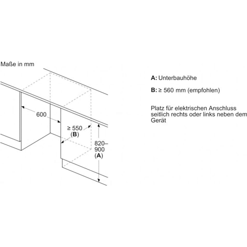 Constructa Einbaukühlschrank »CK202VFD0«, CK202VFD0, 82 cm hoch, 59,8 cm breit