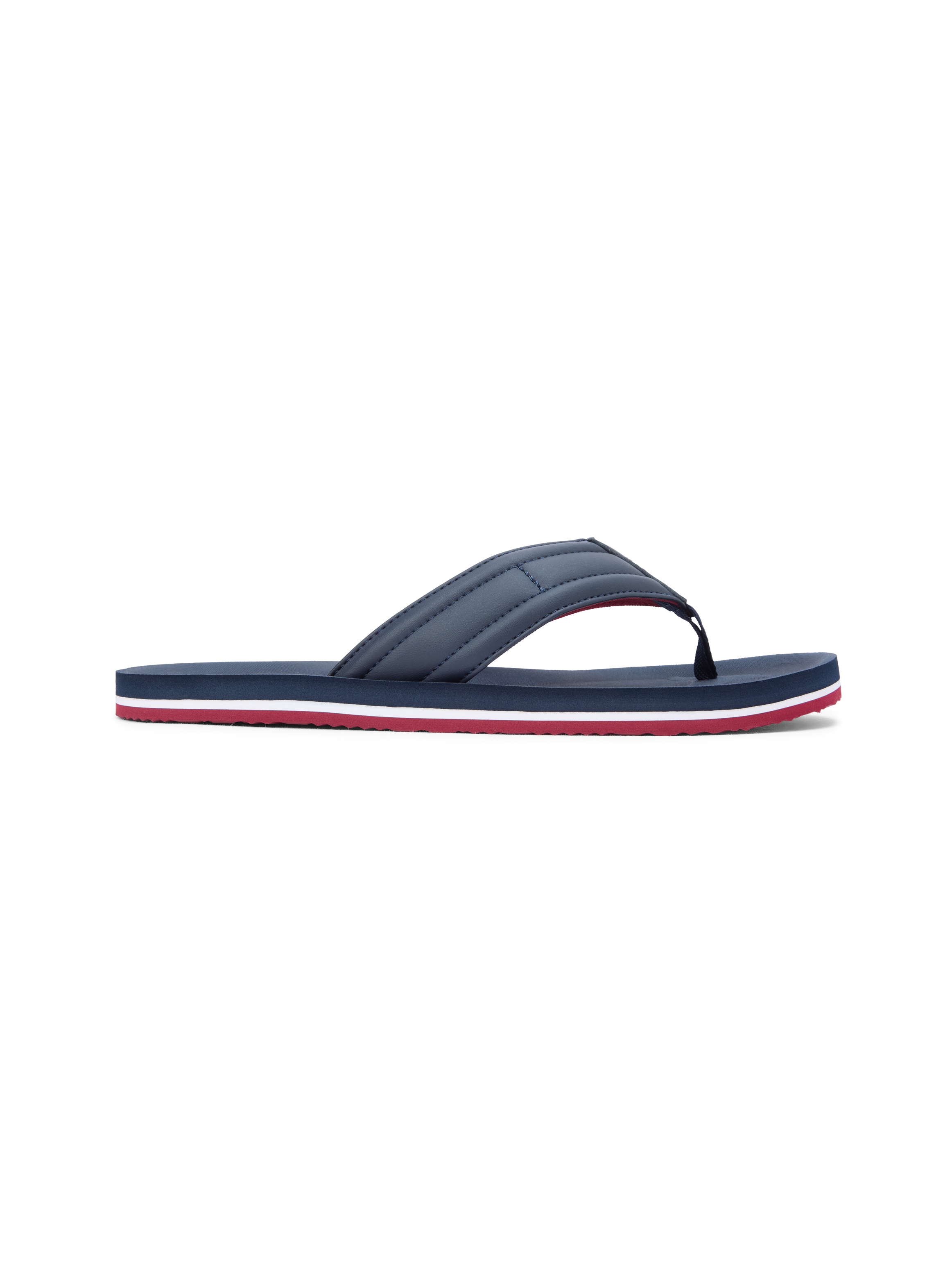 Tommy Hilfiger Zehentrenner »HILFIGER PADDED BEACH SANDAL«  Sommerschuh, Flats, Strandschuh mit Ziersteppung