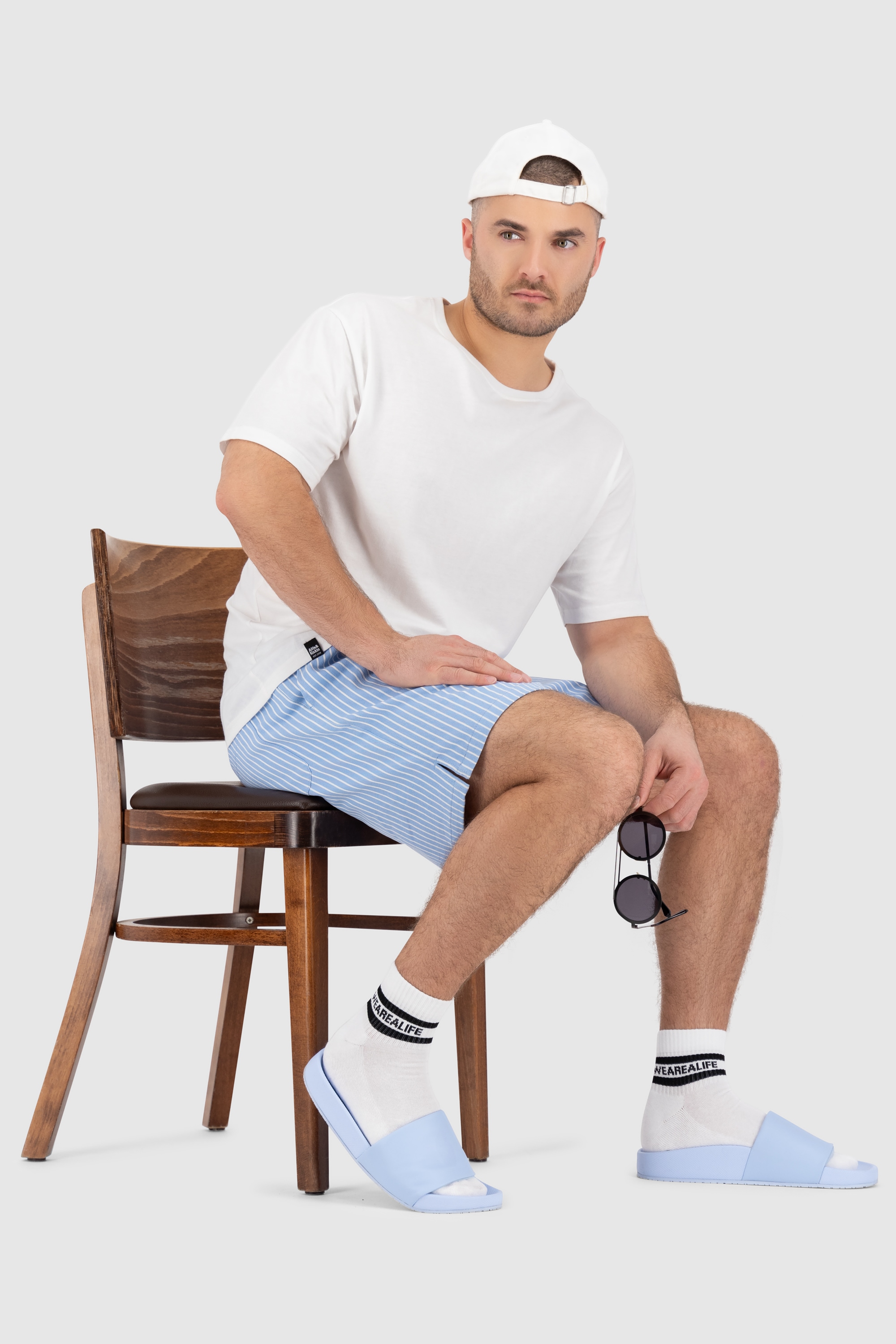 Alife & Kickin Sneakersocken Sneakersocken knöchelhoch mit Streifen, aus Baumwolle mit weichem Bund