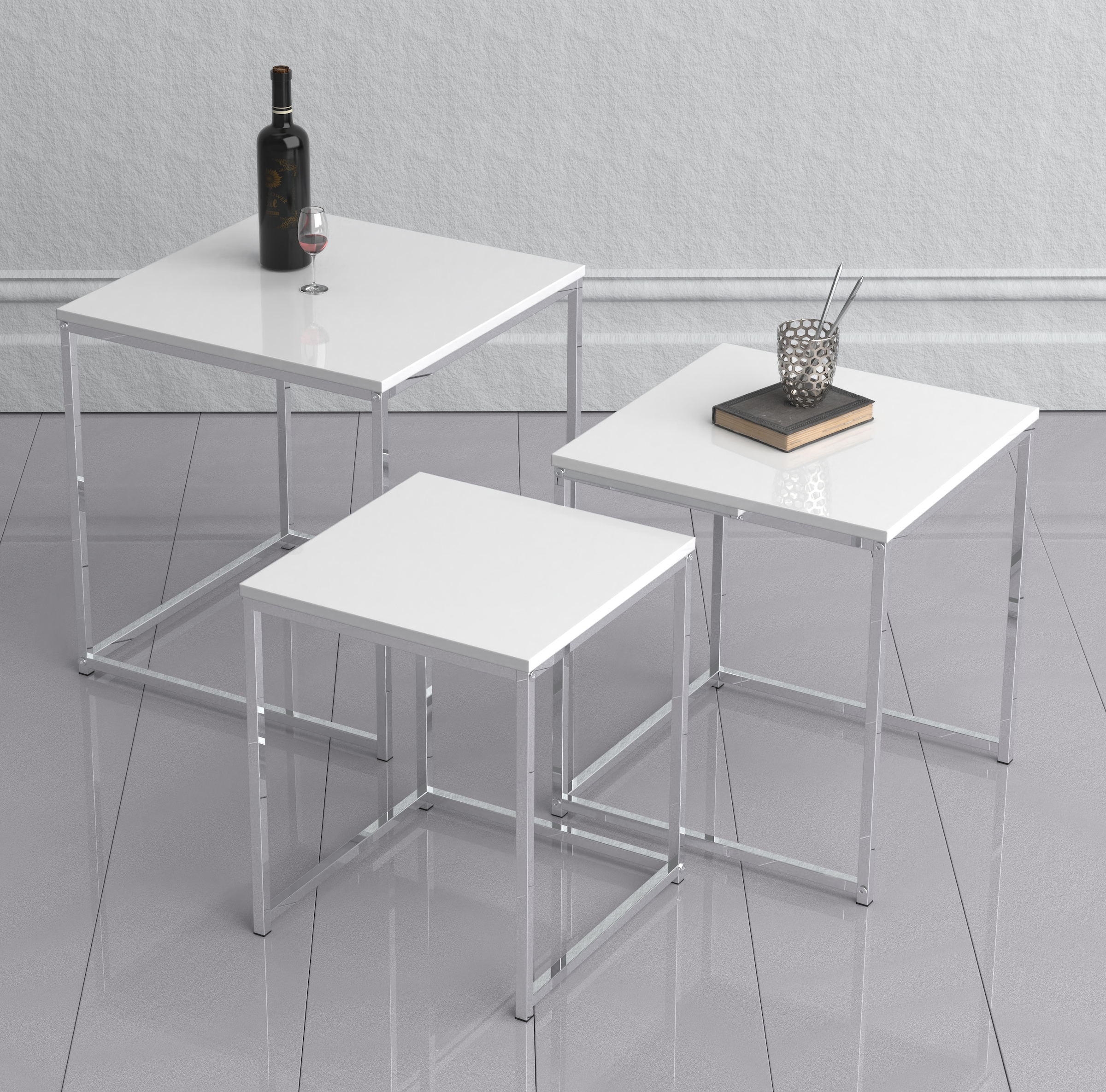 VCM Beistelltisch »3-tlg. Set Beistelltisch Couchtisch Sofatisch«